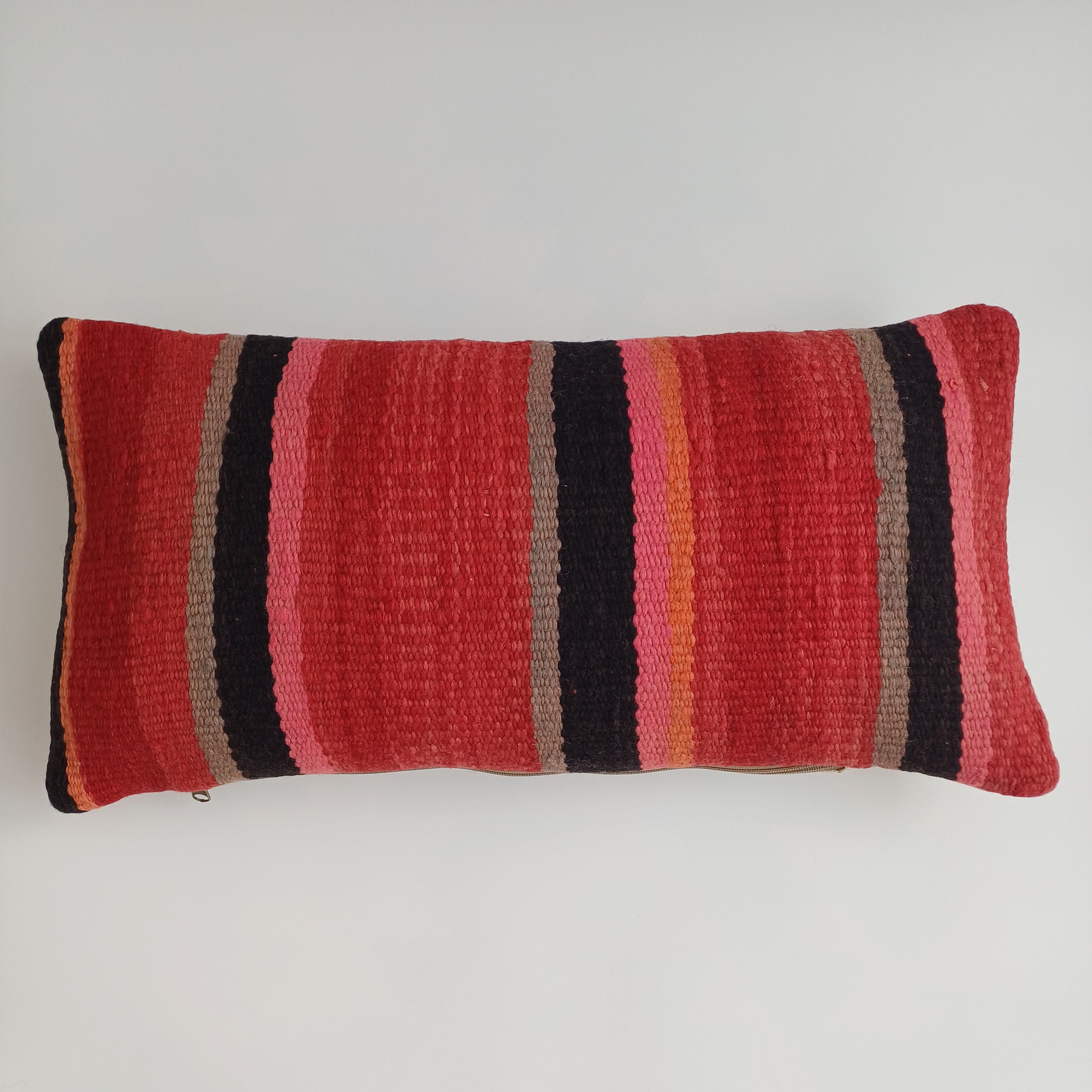 Moroccan Handmade Multicoloured Rug Cushion Cover 24''x12'' / 60x30 CM