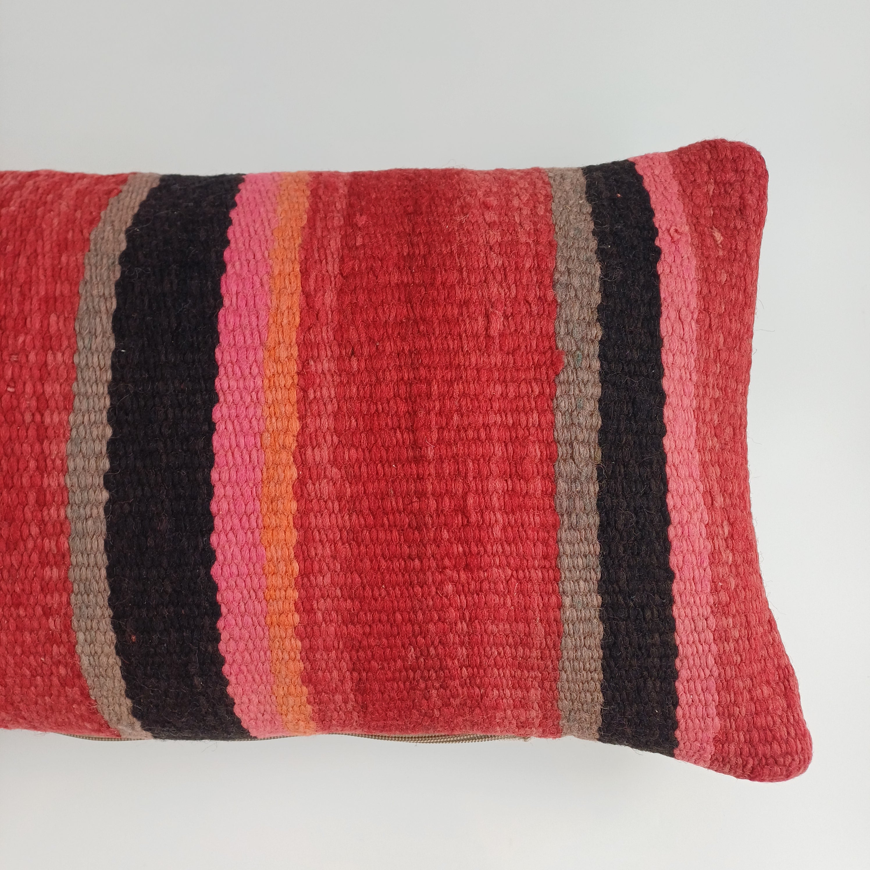 Moroccan Handmade Multicoloured Rug Cushion Cover 24''x12'' / 60x30 CM
