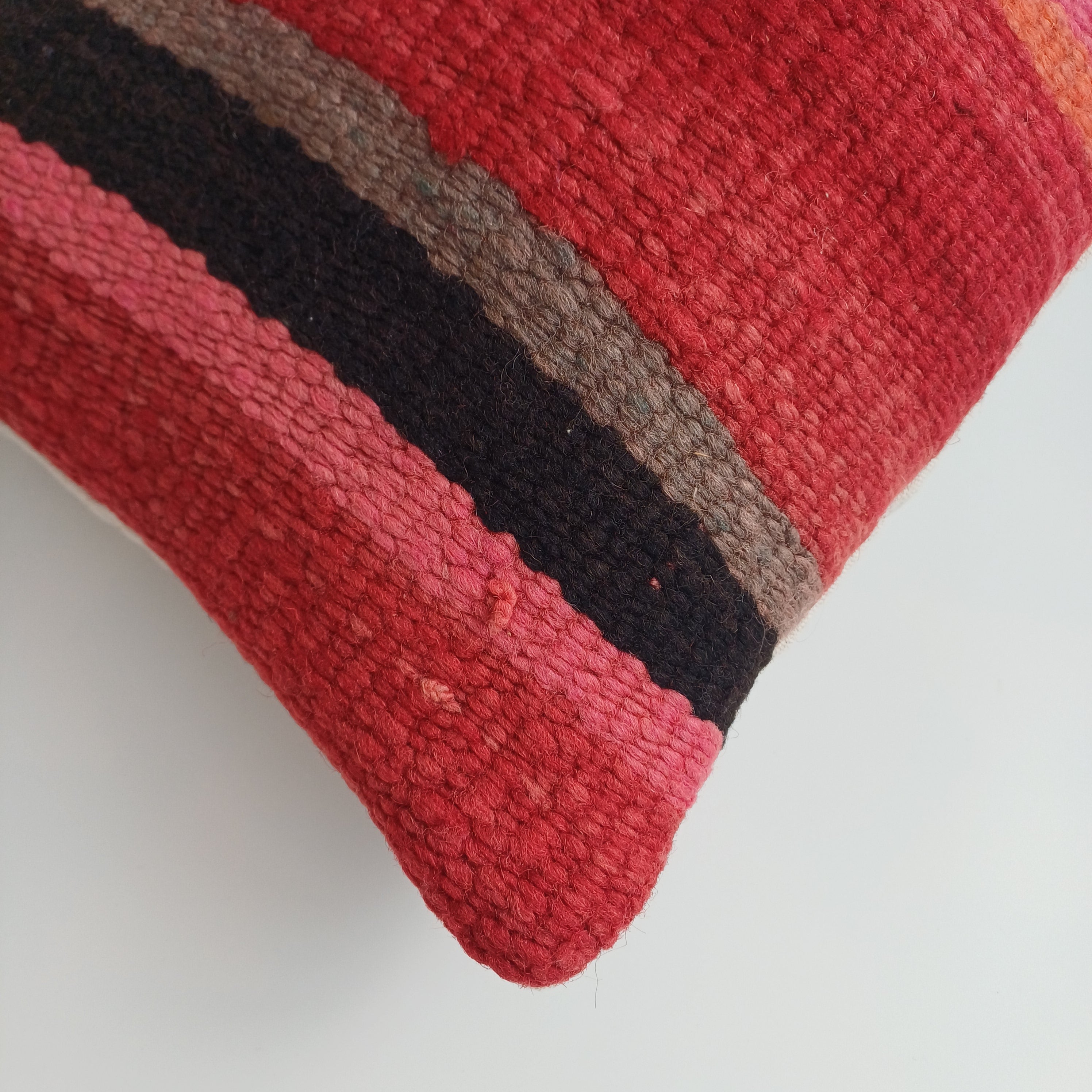 Moroccan Handmade Multicoloured Rug Cushion Cover 24''x12'' / 60x30 CM