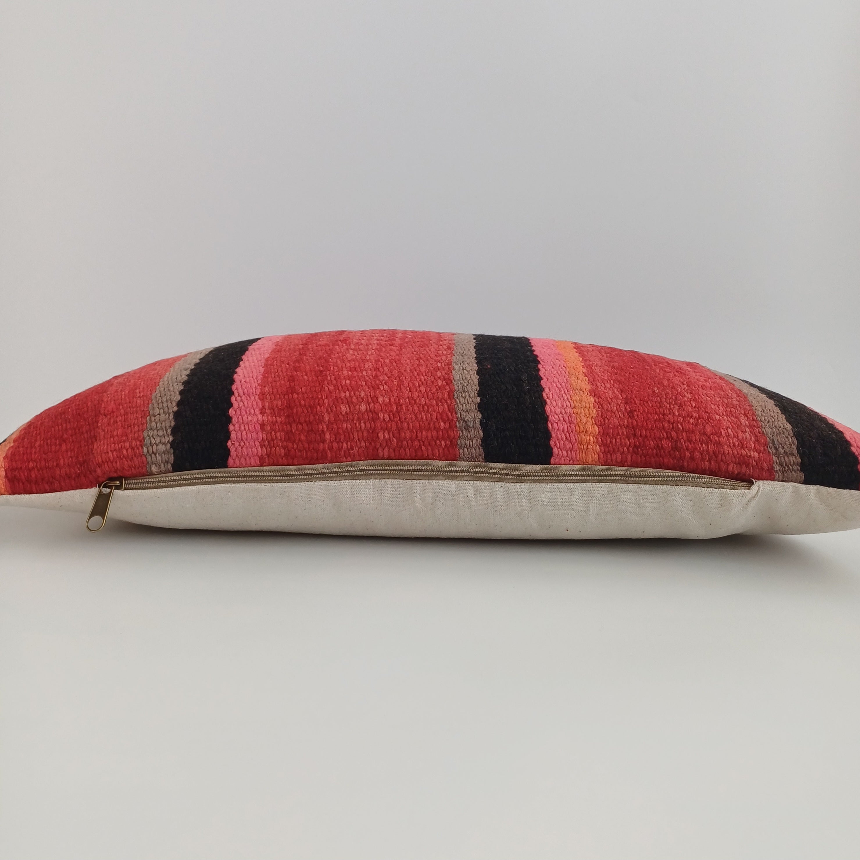 Moroccan Handmade Multicoloured Rug Cushion Cover 24''x12'' / 60x30 CM