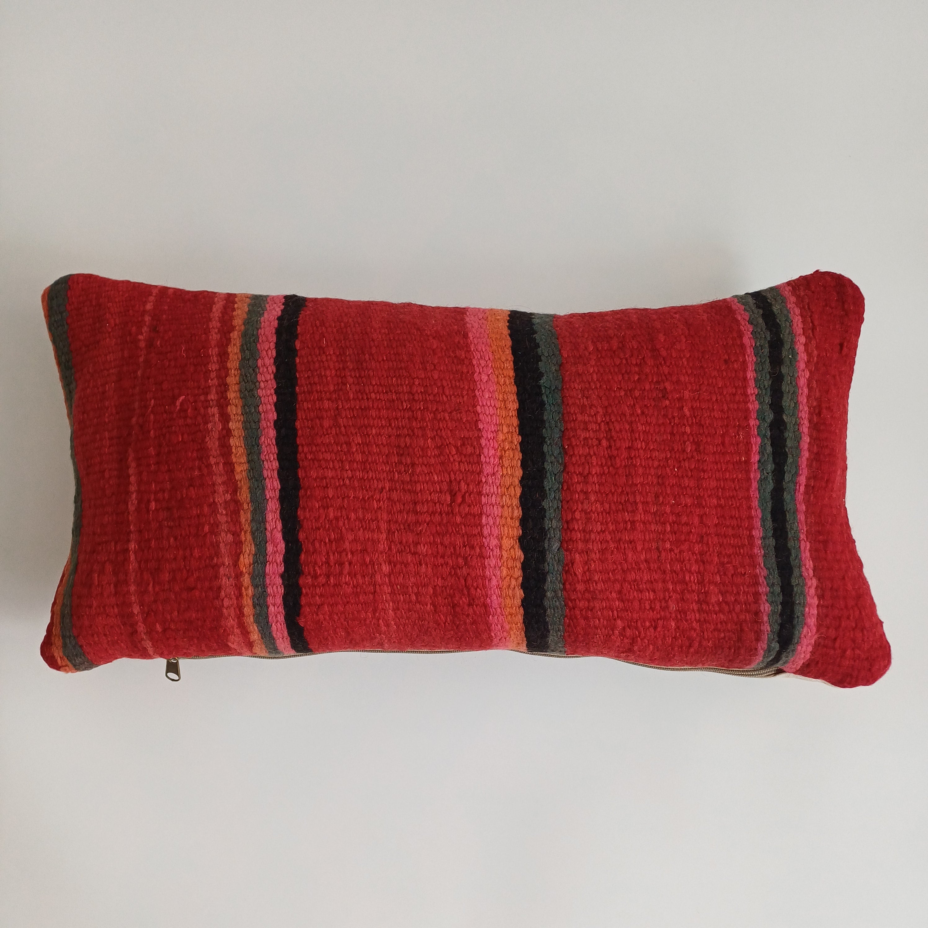 Moroccan Handmade Multicoloured Rug Cushion Cover 24''x12'' / 60x30 CM