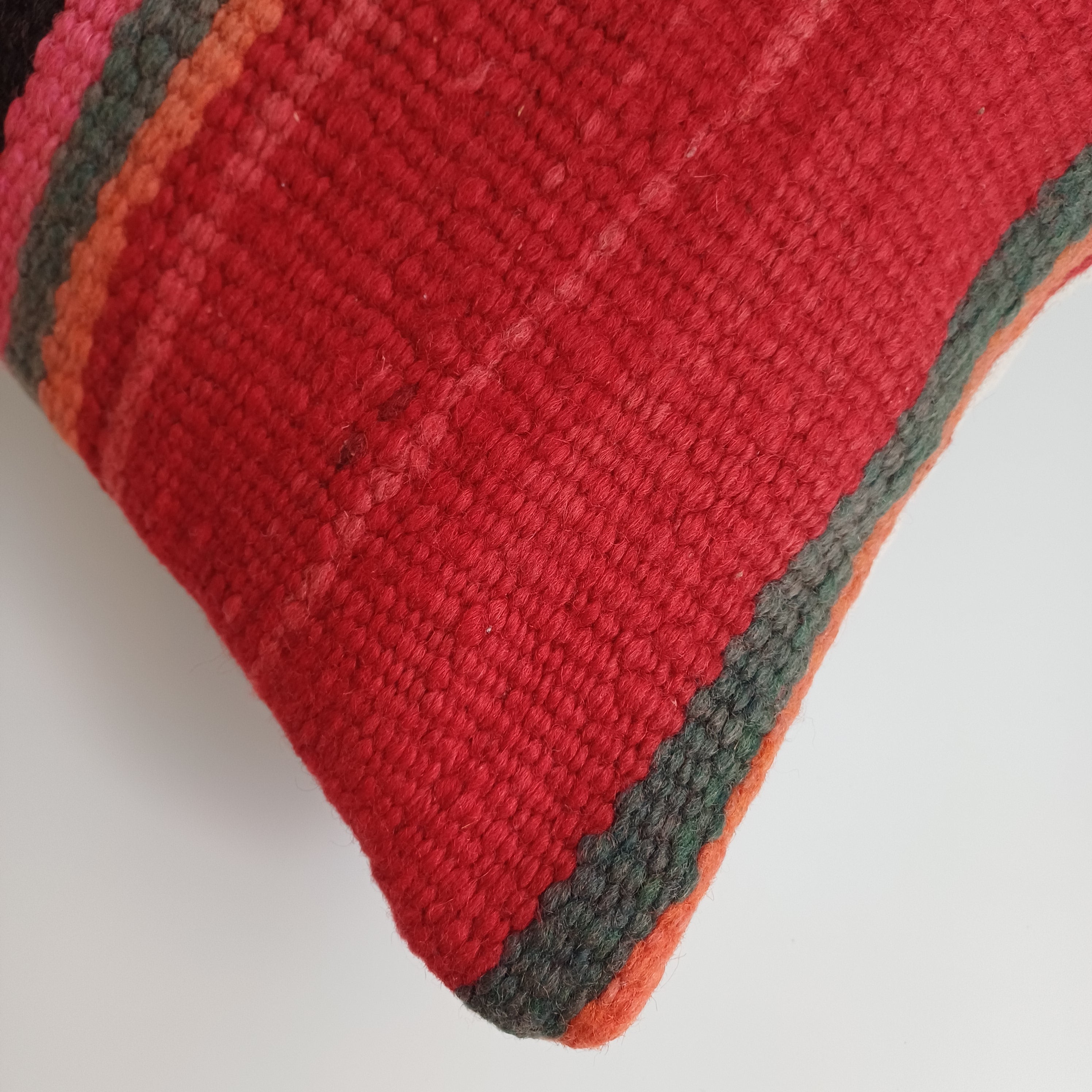Moroccan Handmade Multicoloured Rug Cushion Cover 24''x12'' / 60x30 CM