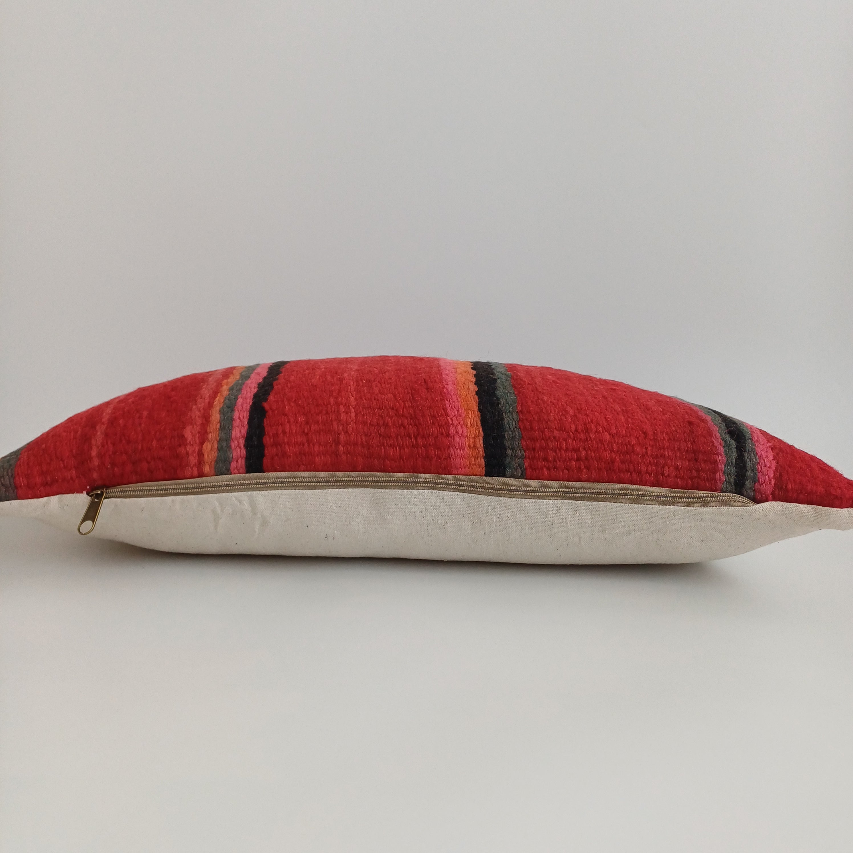 Moroccan Handmade Multicoloured Rug Cushion Cover 24''x12'' / 60x30 CM