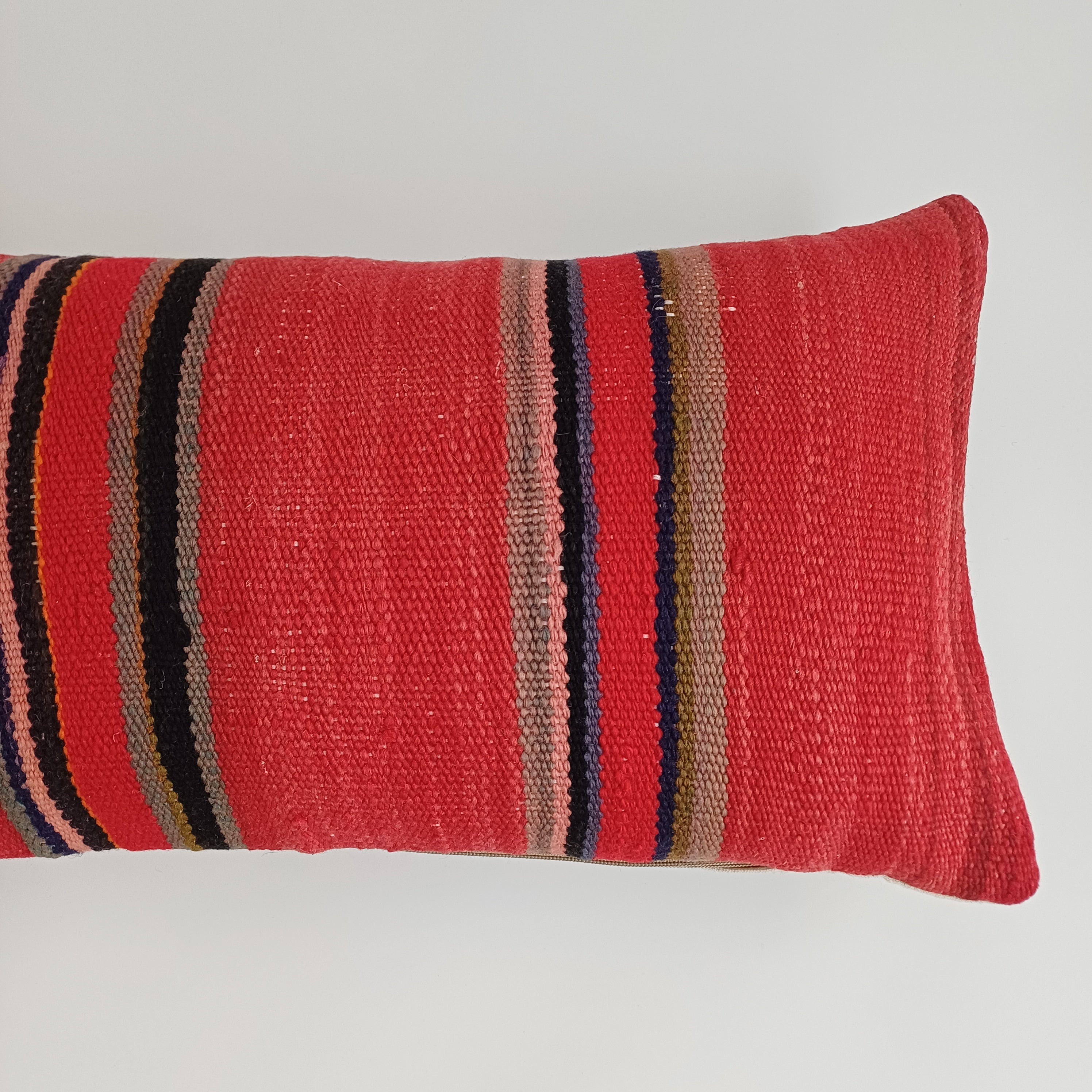 Moroccan Handmade Multicoloured Rug Cushion Cover 24''x12'' / 60x30 CM