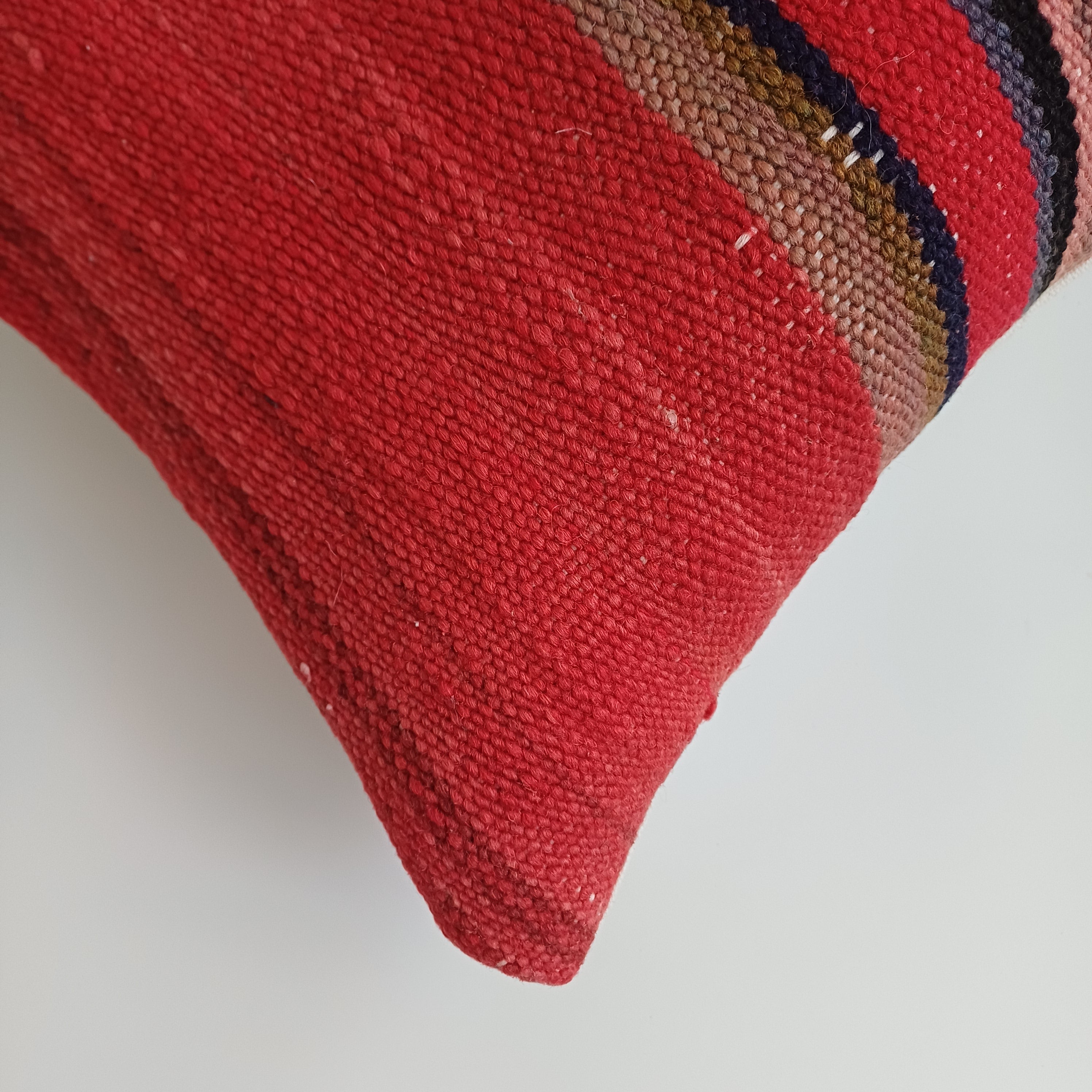 Moroccan Handmade Multicoloured Rug Cushion Cover 24''x12'' / 60x30 CM