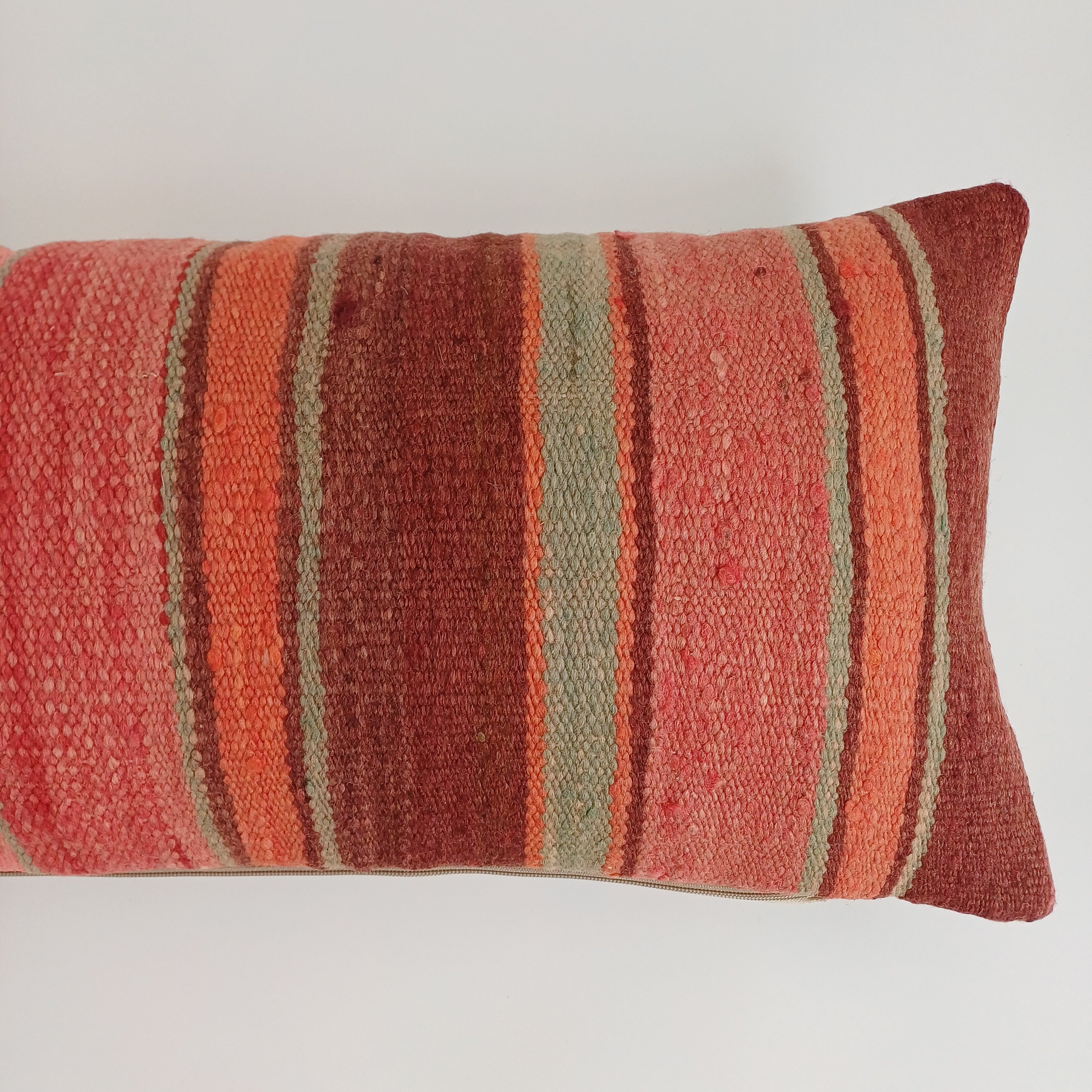 Moroccan Handmade Multicoloured Rug Cushion Cover 24''x12'' / 60x30 CM