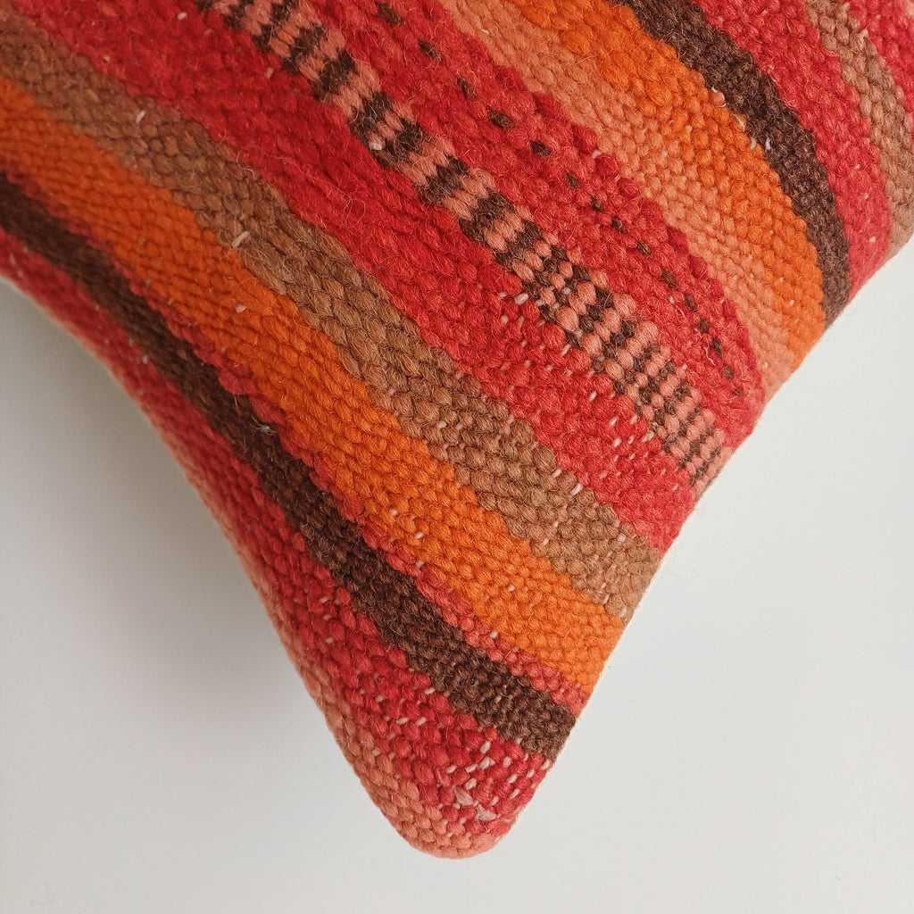 Moroccan Handmade Multicoloured Rug Cushion Cover 24''x12'' / 60x30 CM