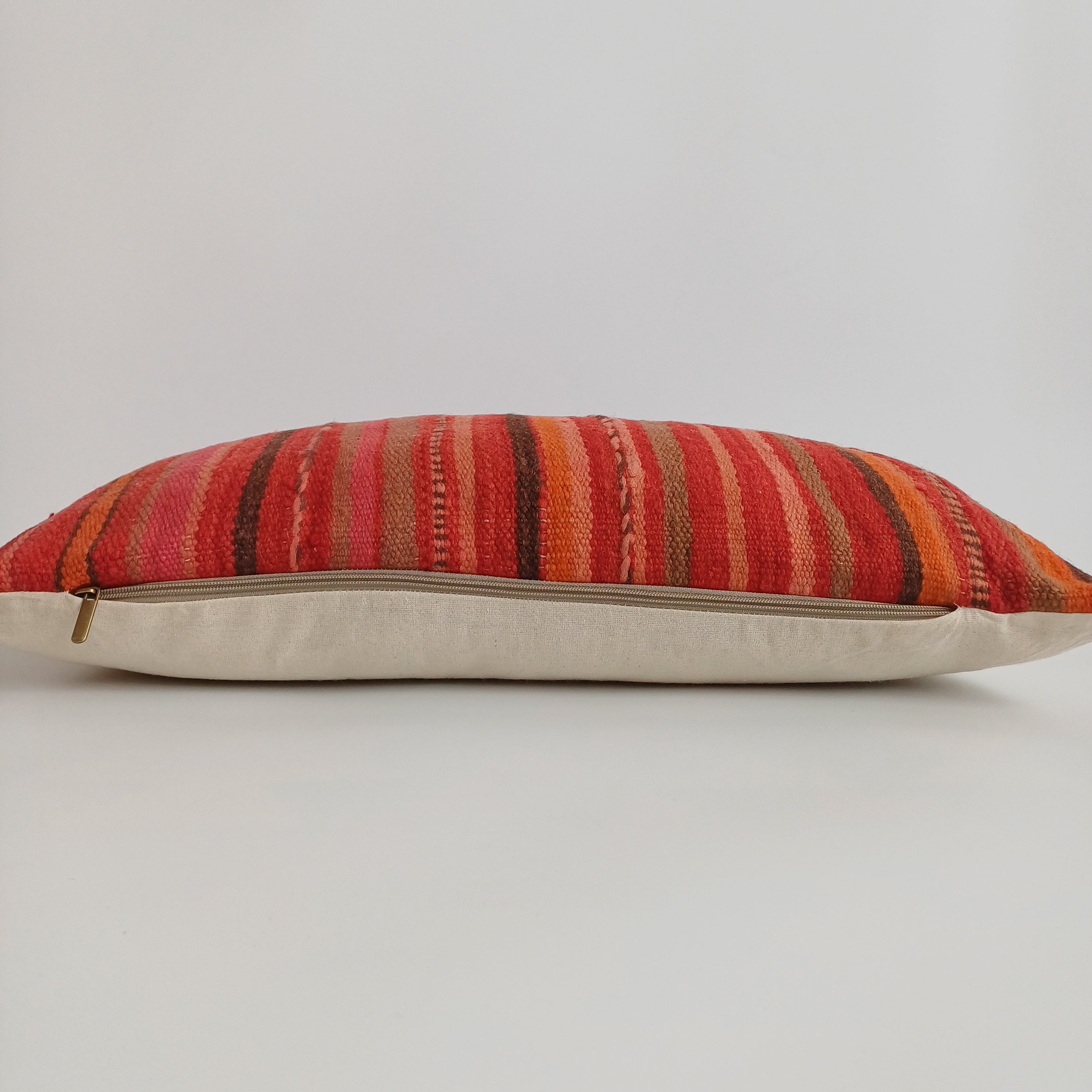 Moroccan Handmade Multicoloured Rug Cushion Cover 24''x12'' / 60x30 CM