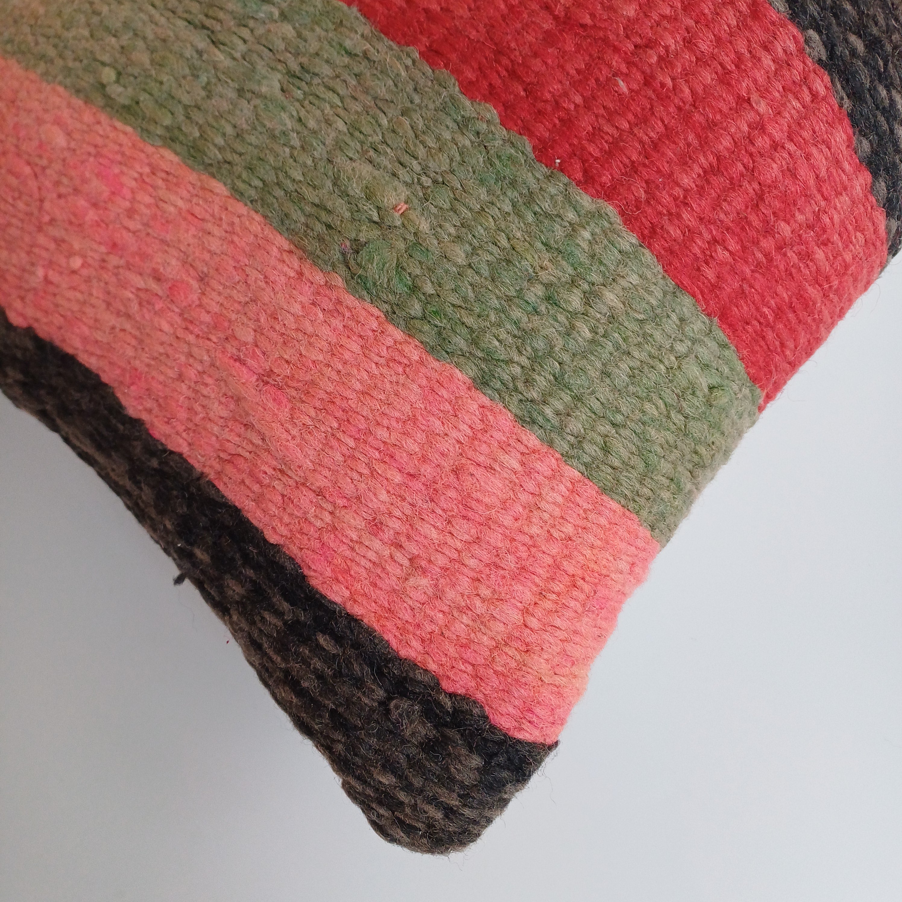 Moroccan Handmade Multicoloured Rug Cushion Cover 24''x12'' / 60x30 CM