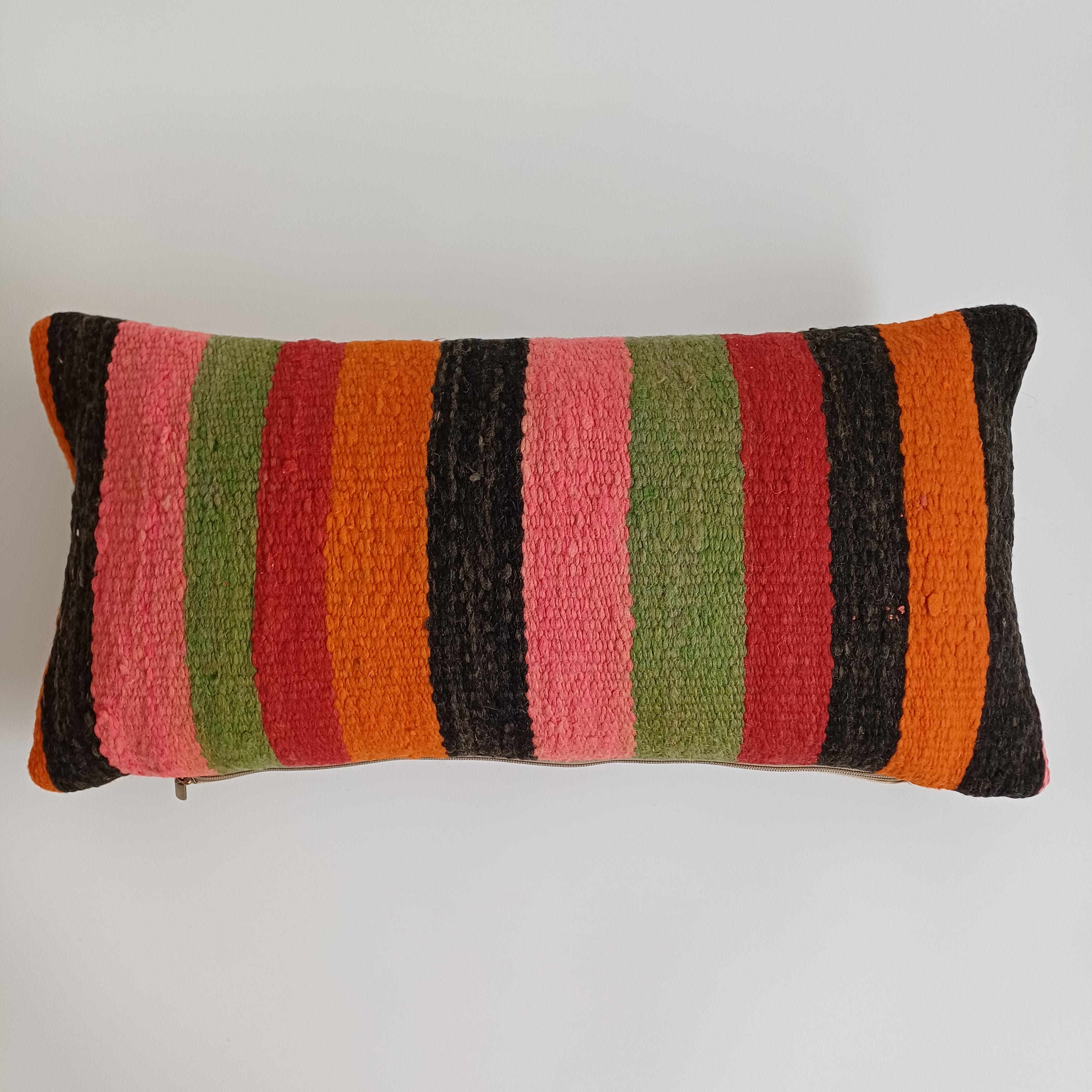 Moroccan Handmade Multicoloured Rug Cushion Cover 24''x12'' / 60x30 CM