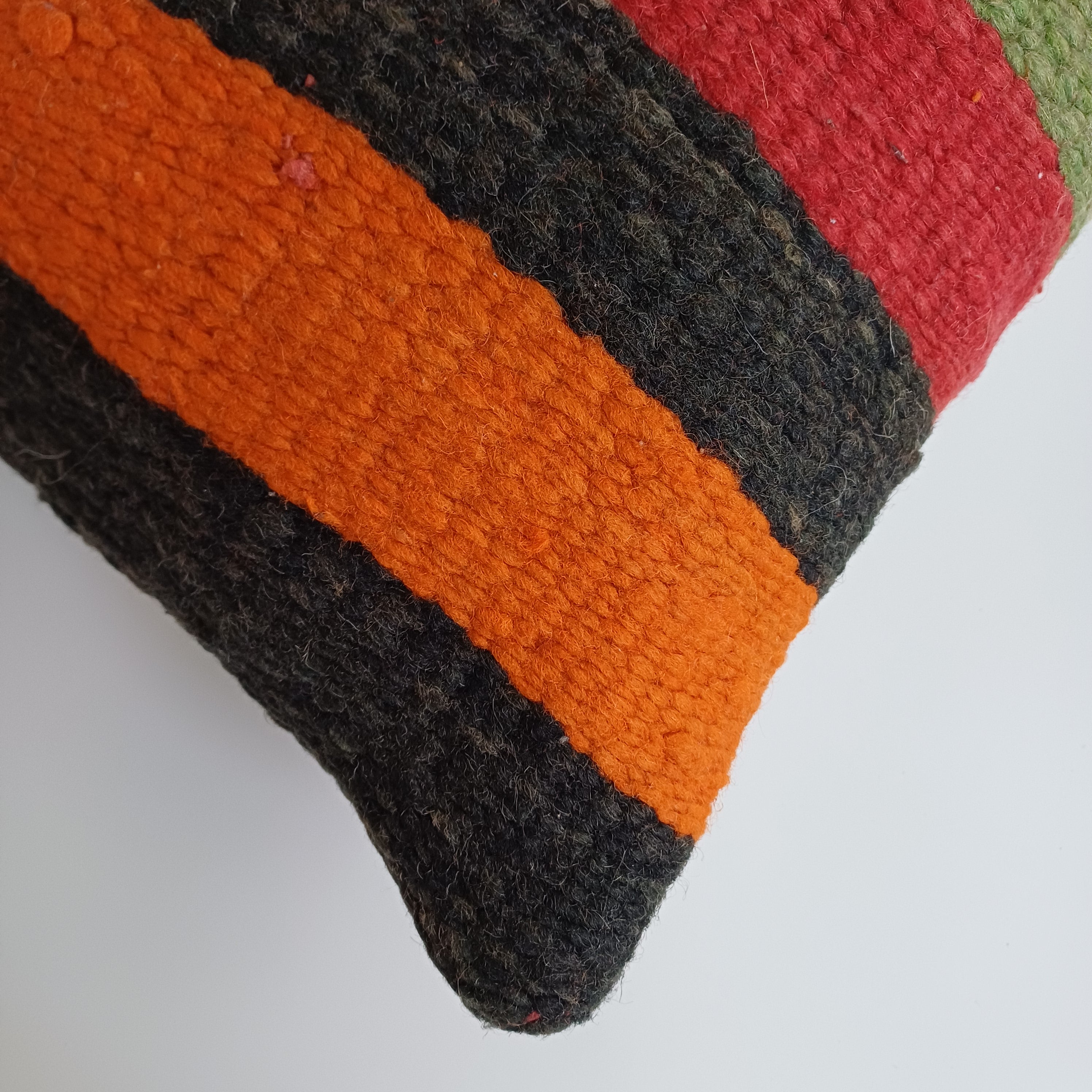 Moroccan Handmade Multicoloured Rug Cushion Cover 24''x12'' / 60x30 CM