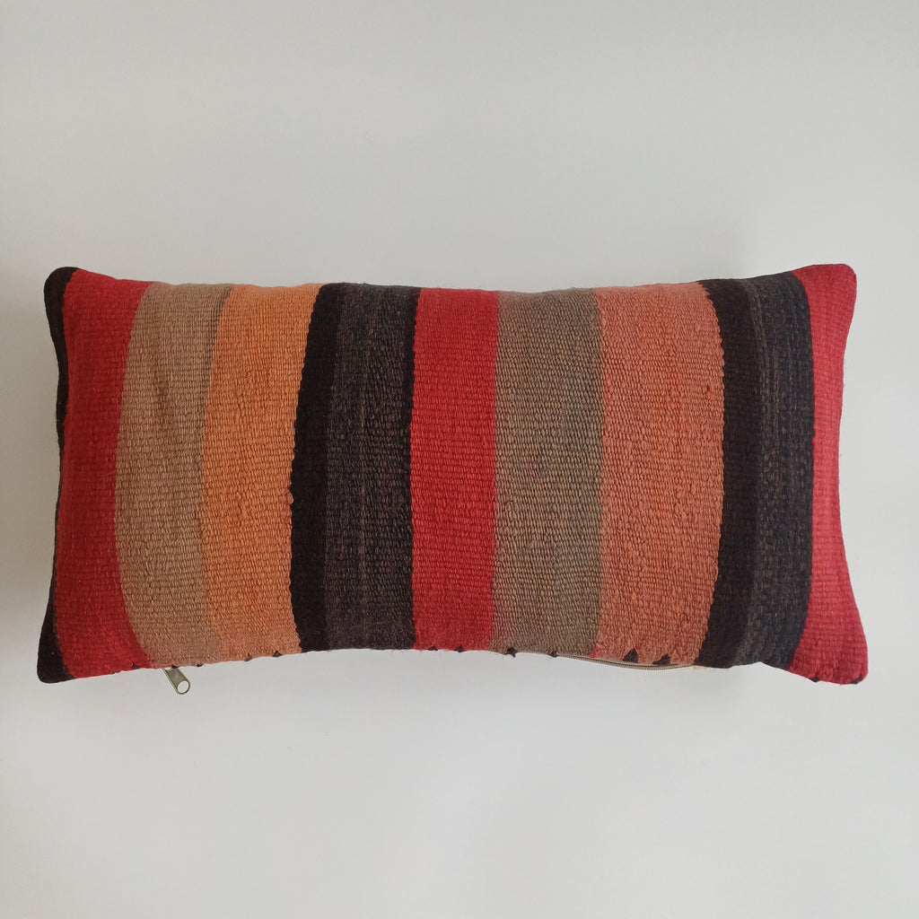 Moroccan Handmade Multicoloured Rug Cushion Cover 24''x12'' / 60x30 CM