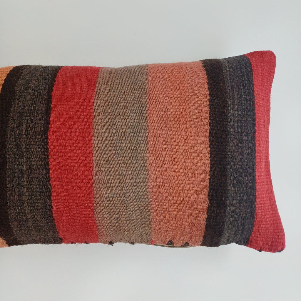 Moroccan Handmade Multicoloured Rug Cushion Cover 24''x12'' / 60x30 CM