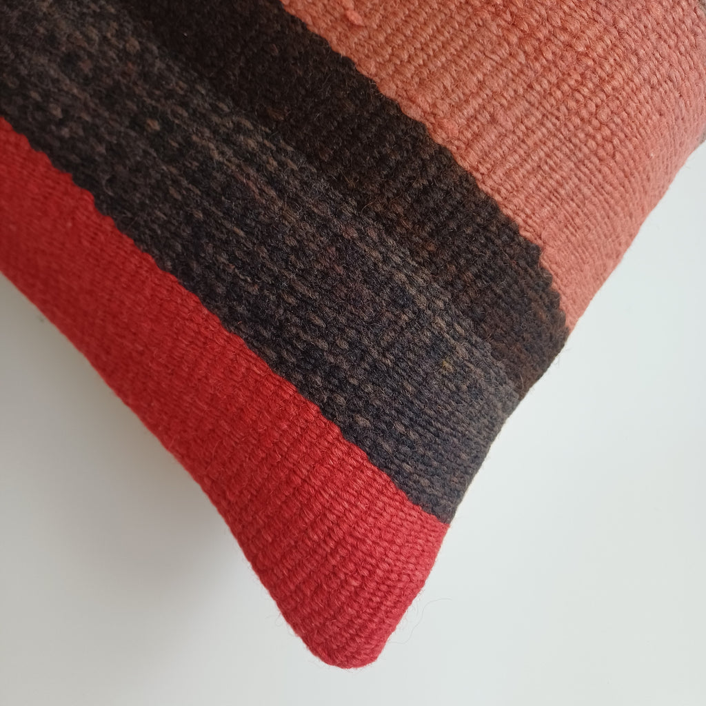 Moroccan Handmade Multicoloured Rug Cushion Cover 24''x12'' / 60x30 CM