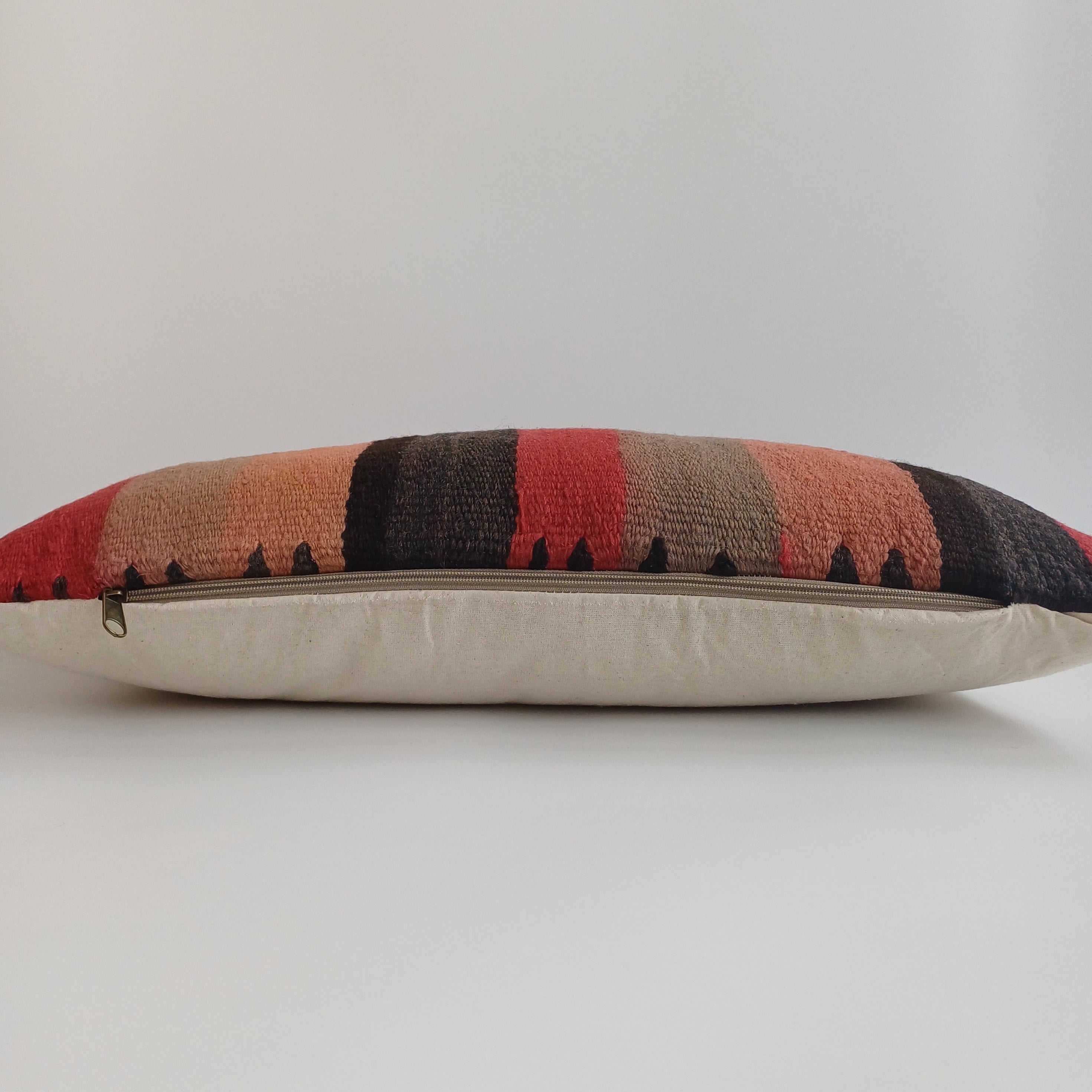 Moroccan Handmade Multicoloured Rug Cushion Cover 24''x12'' / 60x30 CM