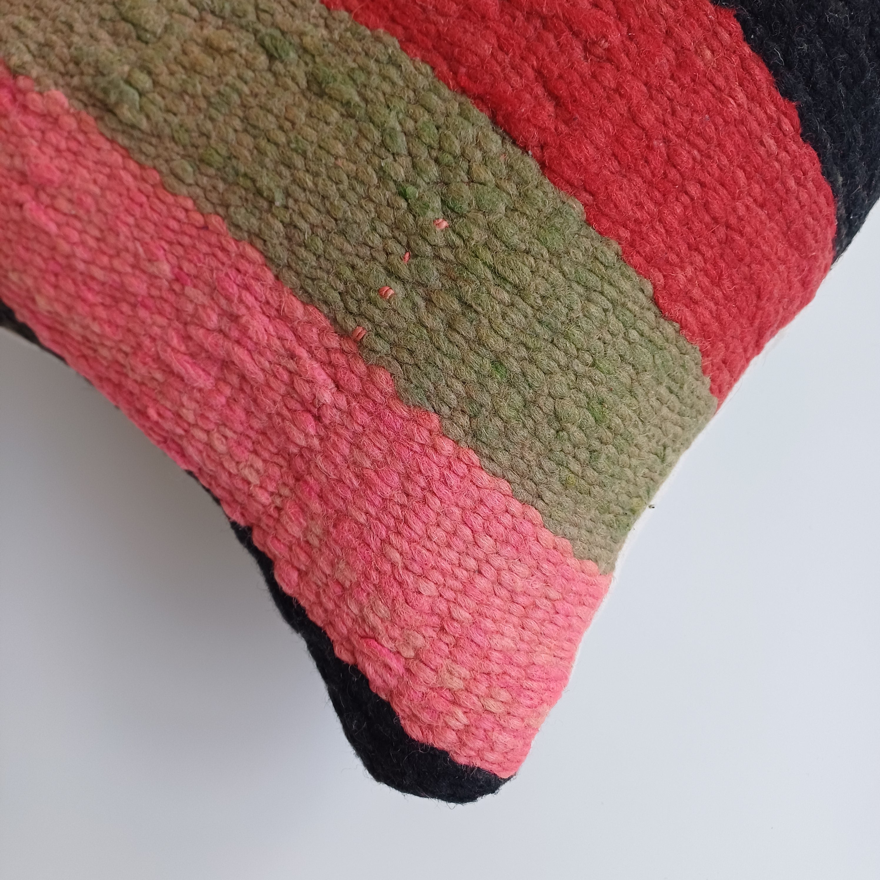 Moroccan Handmade Multicoloured Rug Cushion Cover 24''x12'' / 60x30 CM
