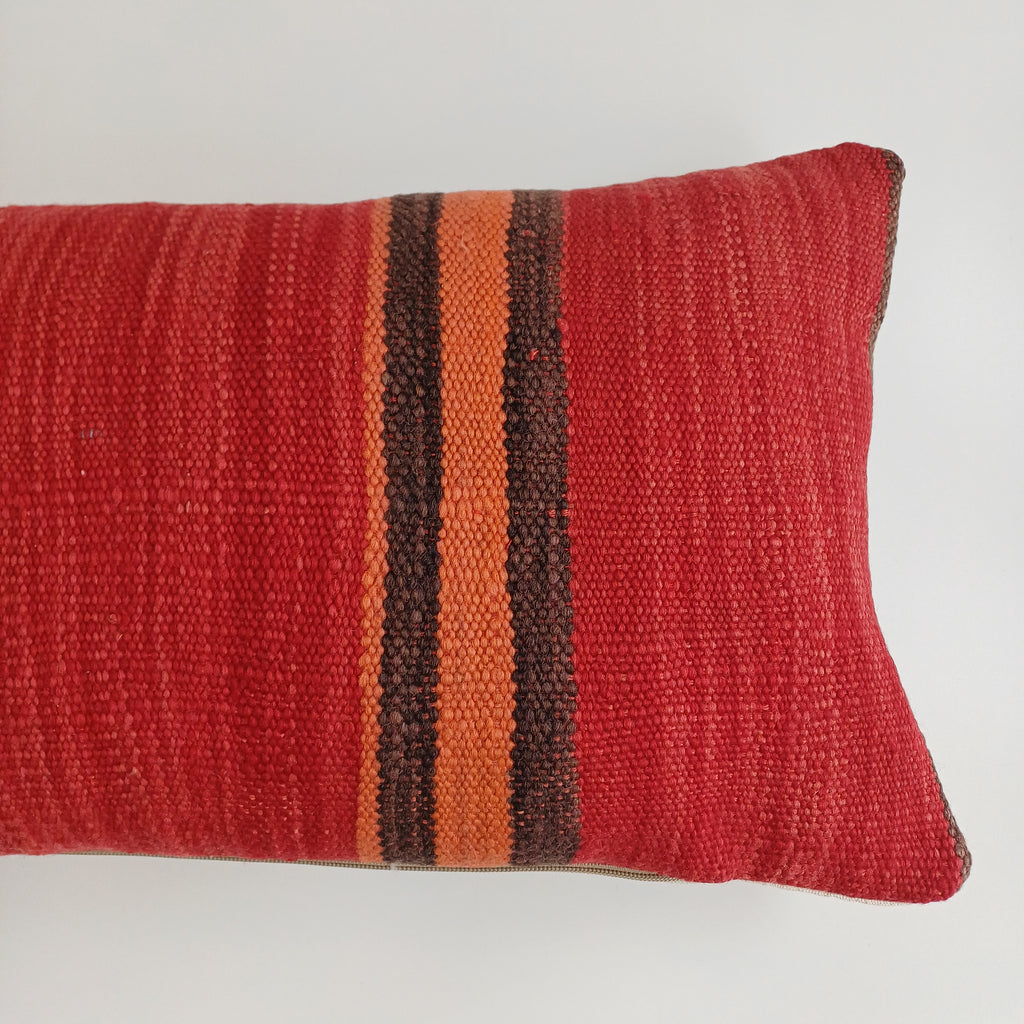 Moroccan Handmade Multicoloured Rug Cushion Cover 24''x12'' / 60x30 CM