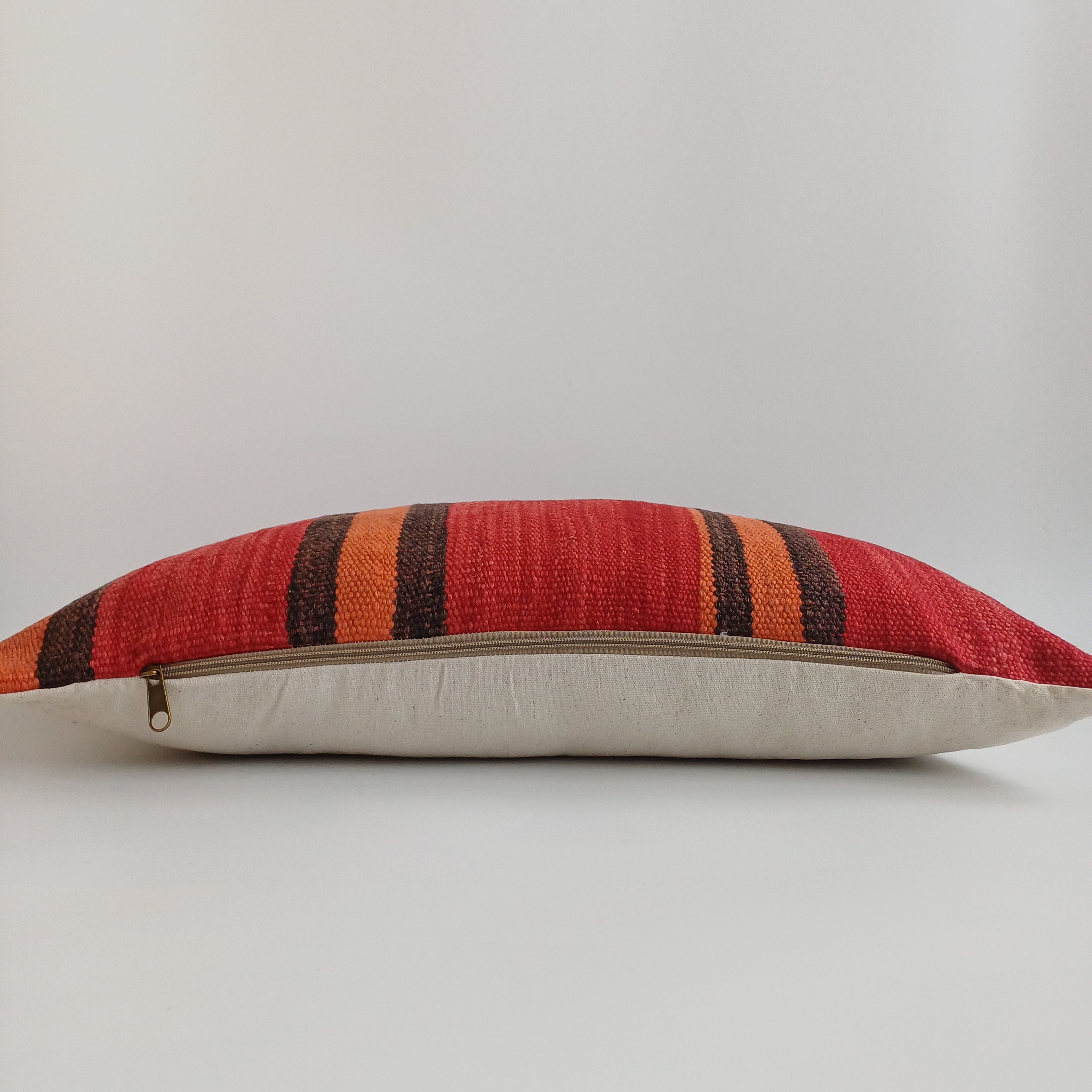 Moroccan Handmade Multicoloured Rug Cushion Cover 24''x12'' / 60x30 CM
