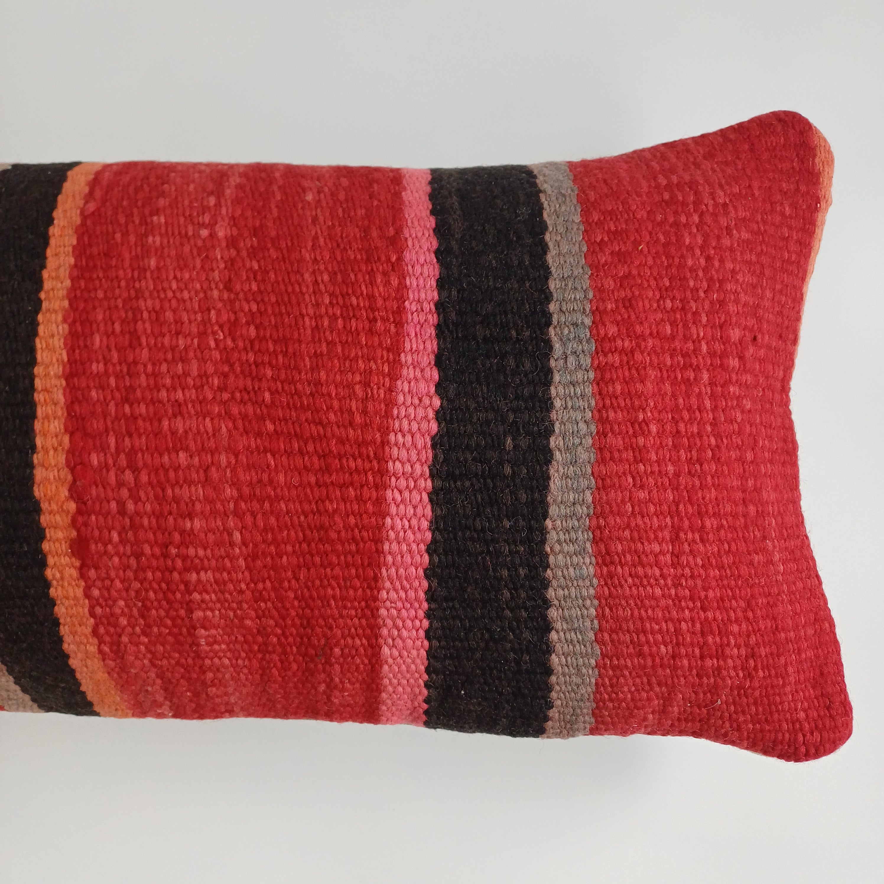 Moroccan Handmade Multicoloured Rug Cushion Cover 24''x12'' / 60x30 CM