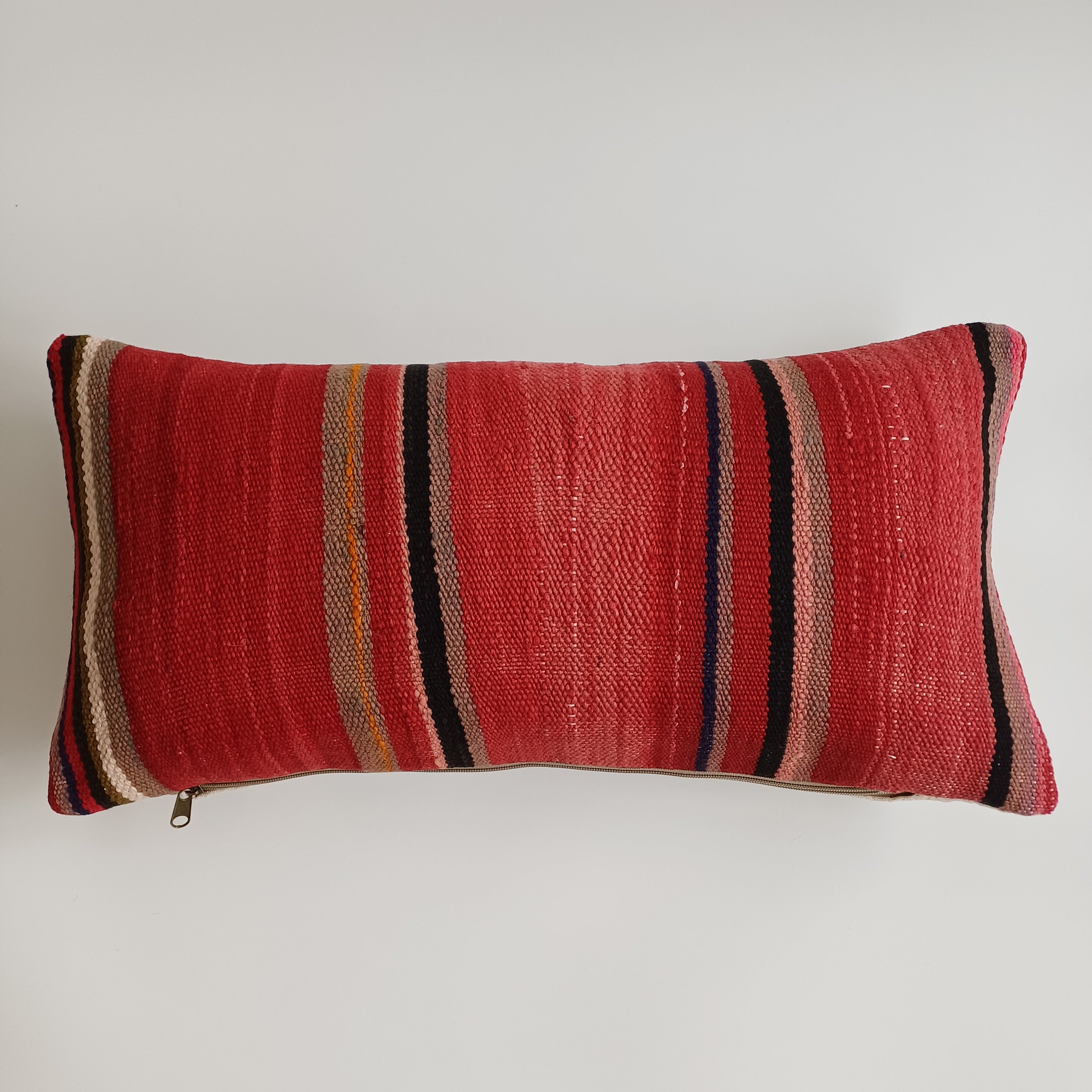 Moroccan Handmade Multicoloured Rug Cushion Cover 24''x12'' / 60x30 CM