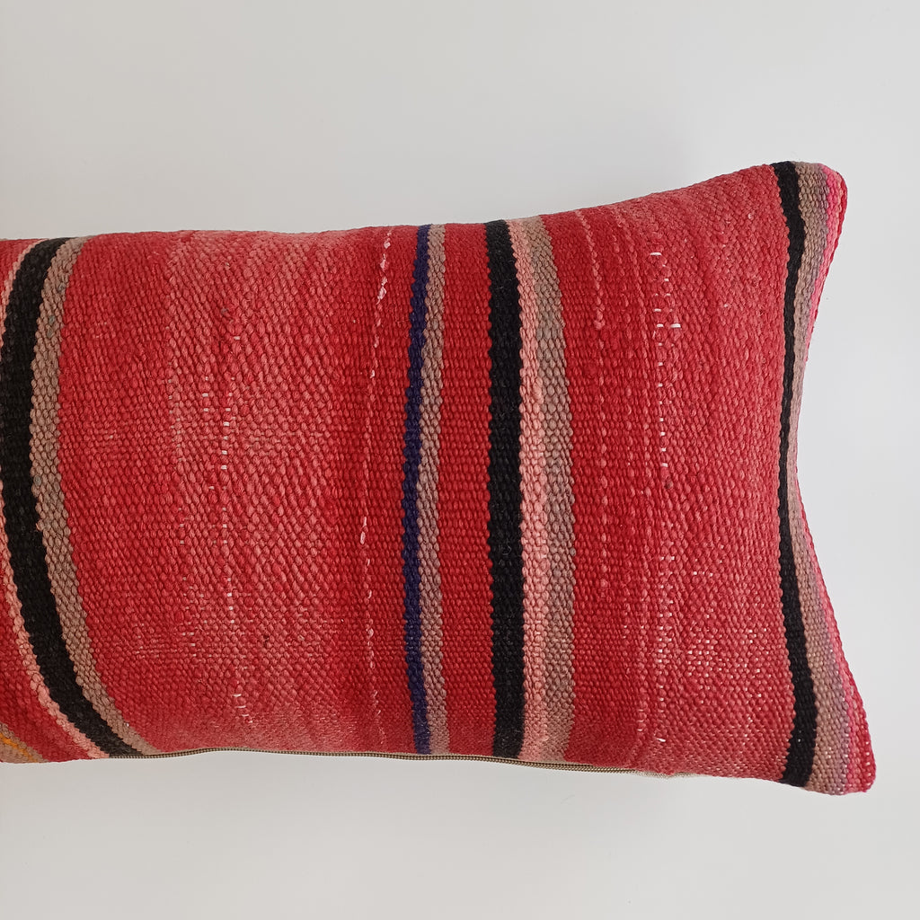 Moroccan Handmade Multicoloured Rug Cushion Cover 24''x12'' / 60x30 CM