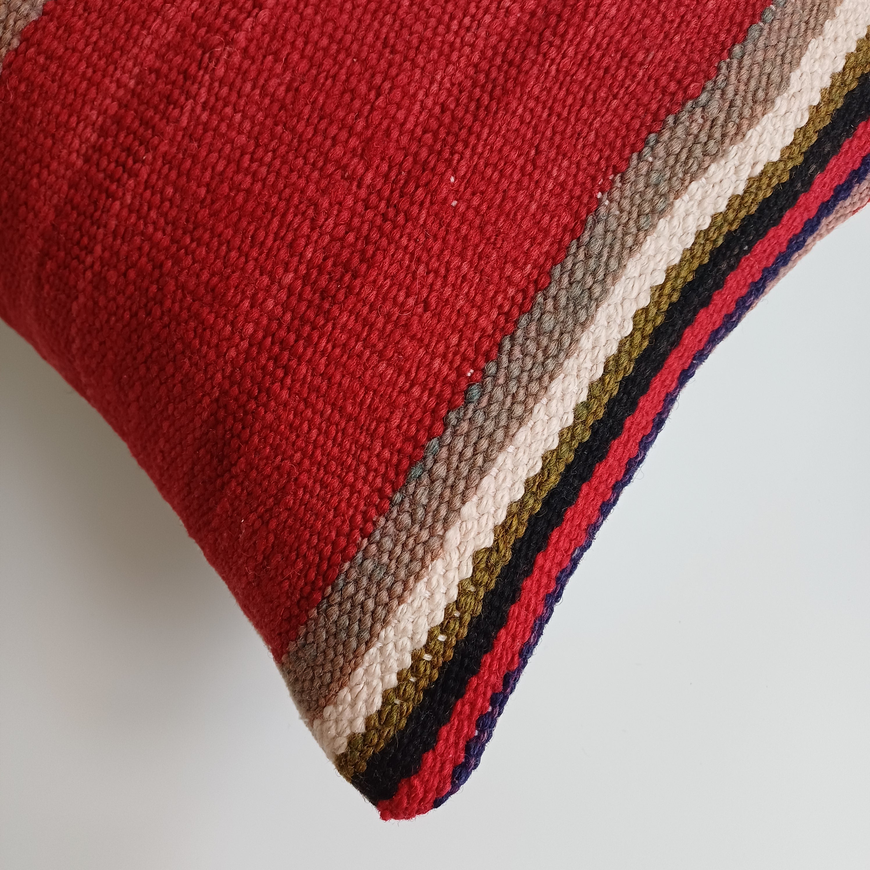 Moroccan Handmade Multicoloured Rug Cushion Cover 24''x12'' / 60x30 CM