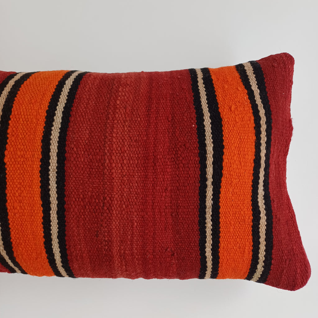 Moroccan Handmade Multicoloured Rug Cushion Cover 24''x12'' / 60x30 CM
