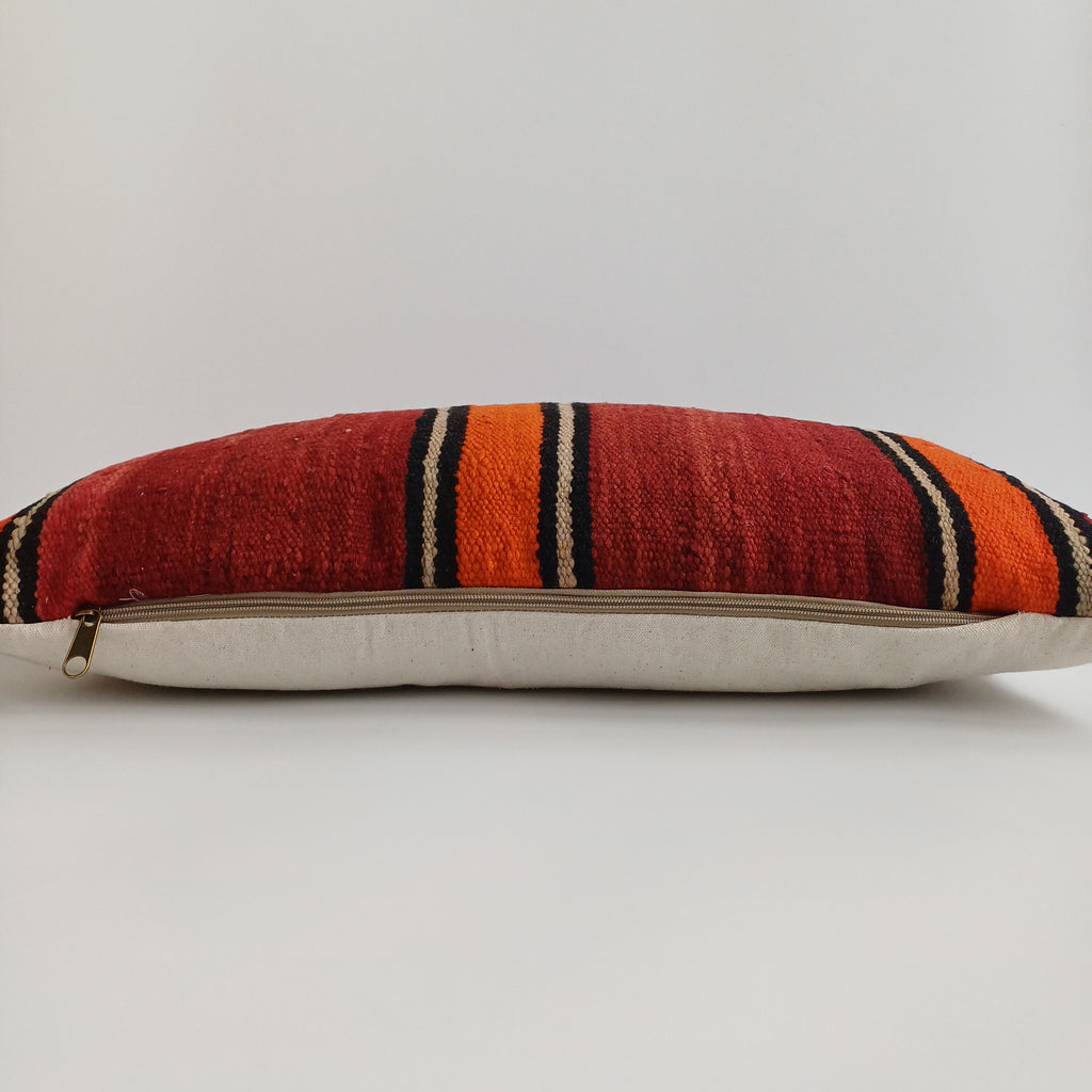 Moroccan Handmade Multicoloured Rug Cushion Cover 24''x12'' / 60x30 CM