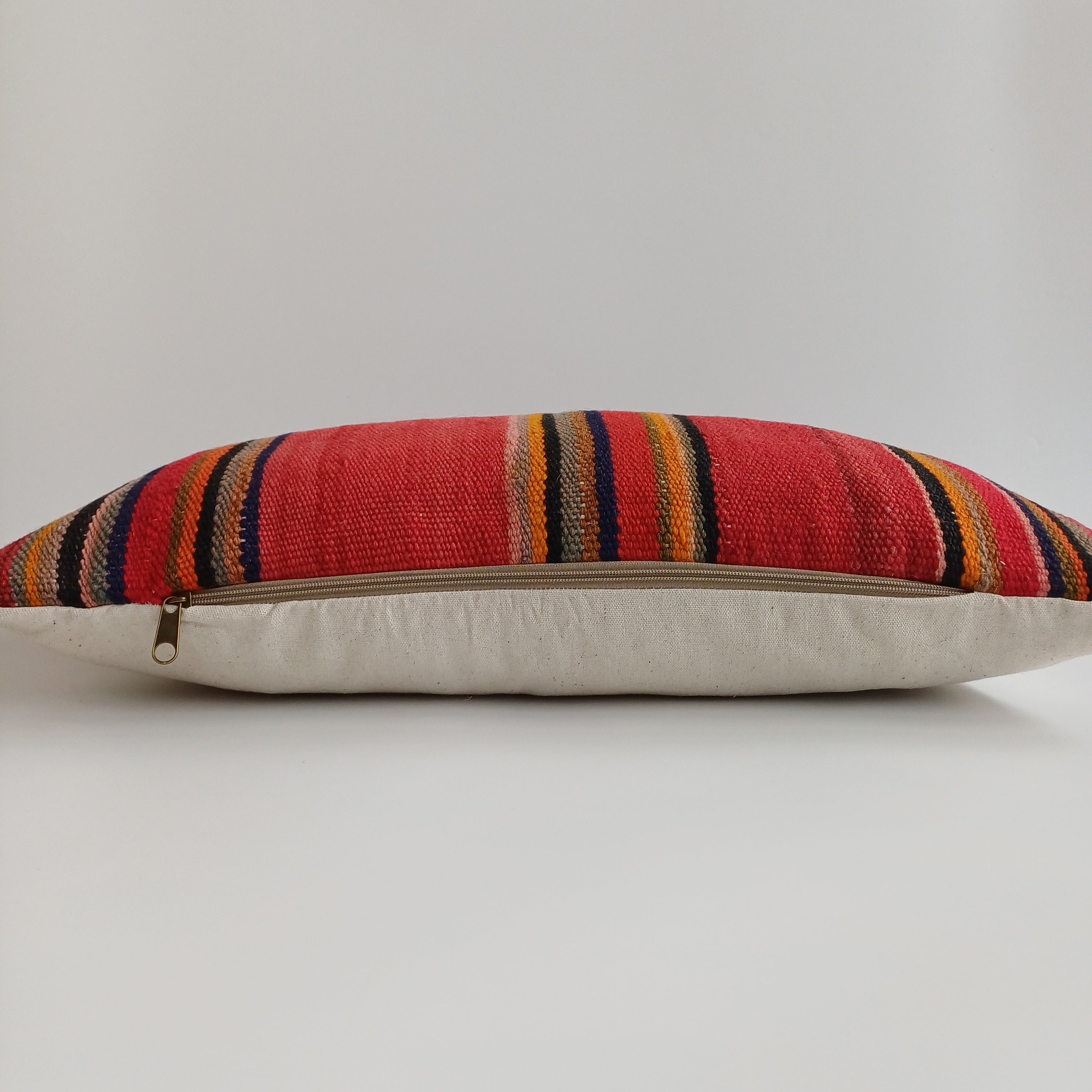 Moroccan Handmade Multicoloured Rug Cushion Cover 24''x12'' / 60x30 CM