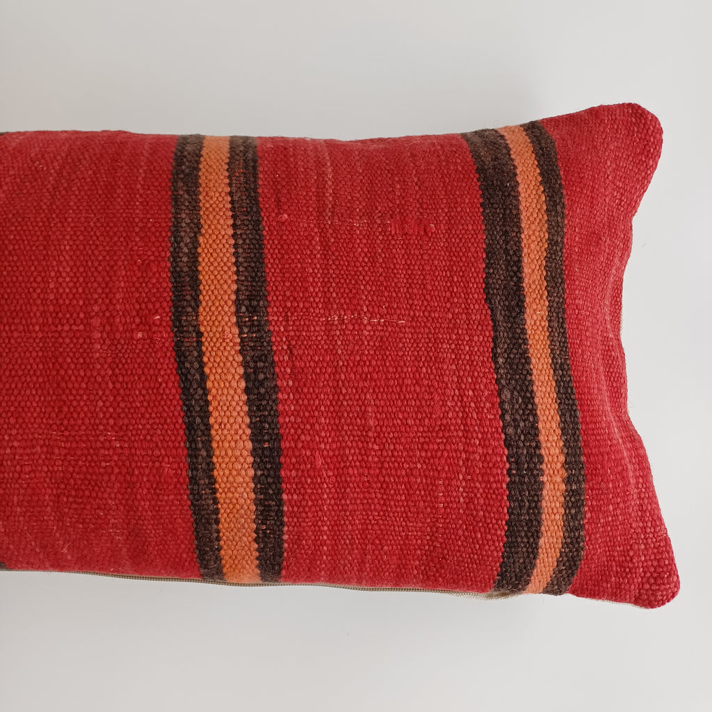 Moroccan Handmade Multicoloured Rug Cushion Cover 24''x12'' / 60x30 CM