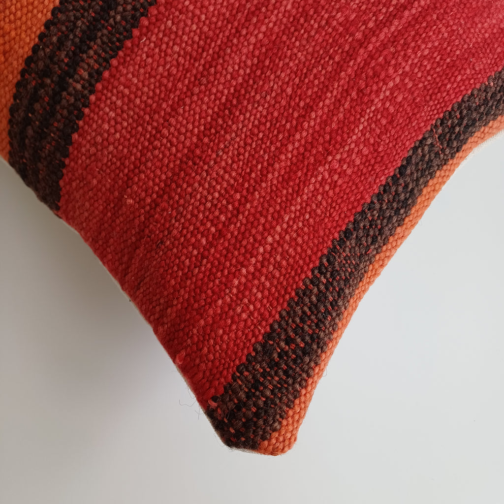 Moroccan Handmade Multicoloured Rug Cushion Cover 24''x12'' / 60x30 CM