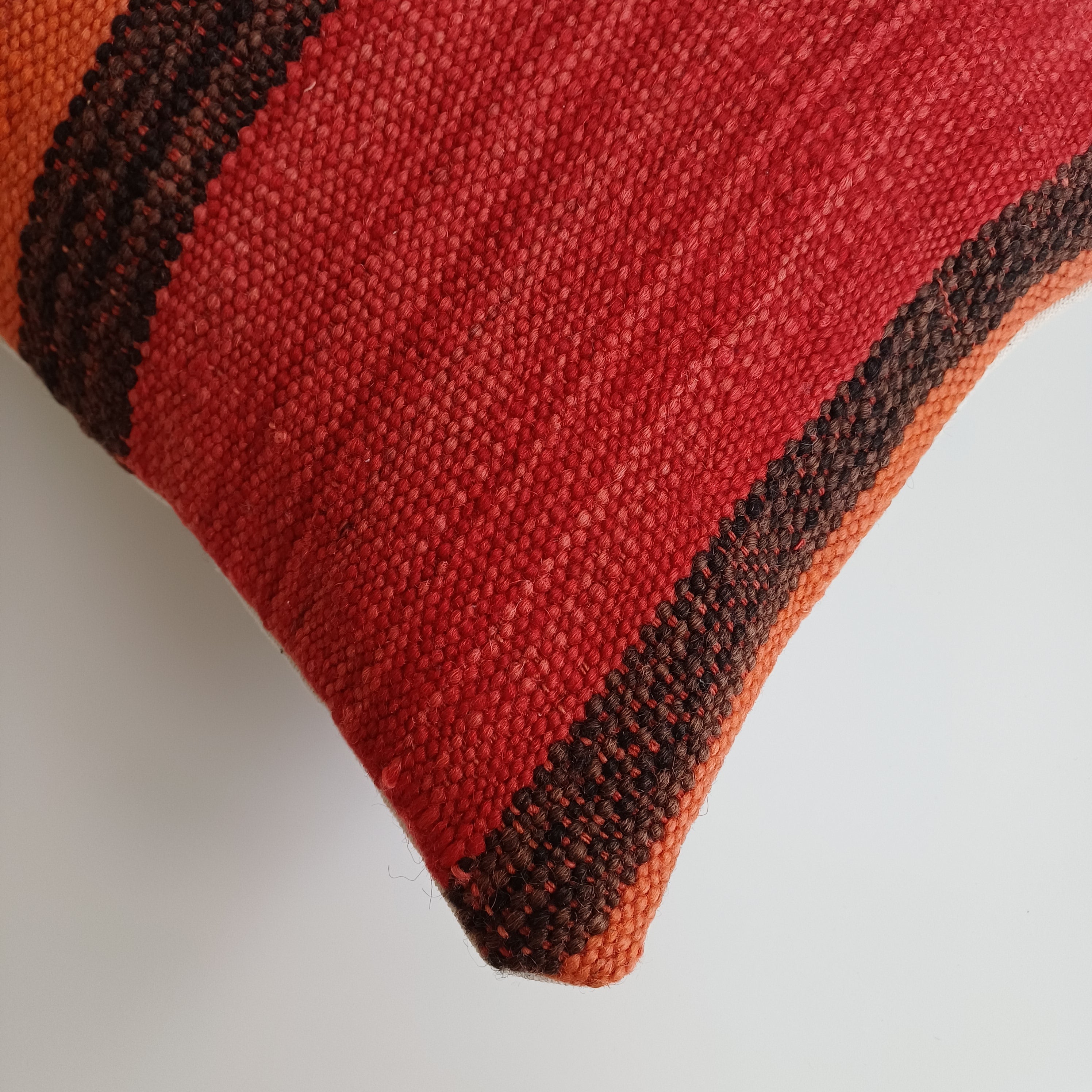 Moroccan Handmade Multicoloured Rug Cushion Cover 24''x12'' / 60x30 CM