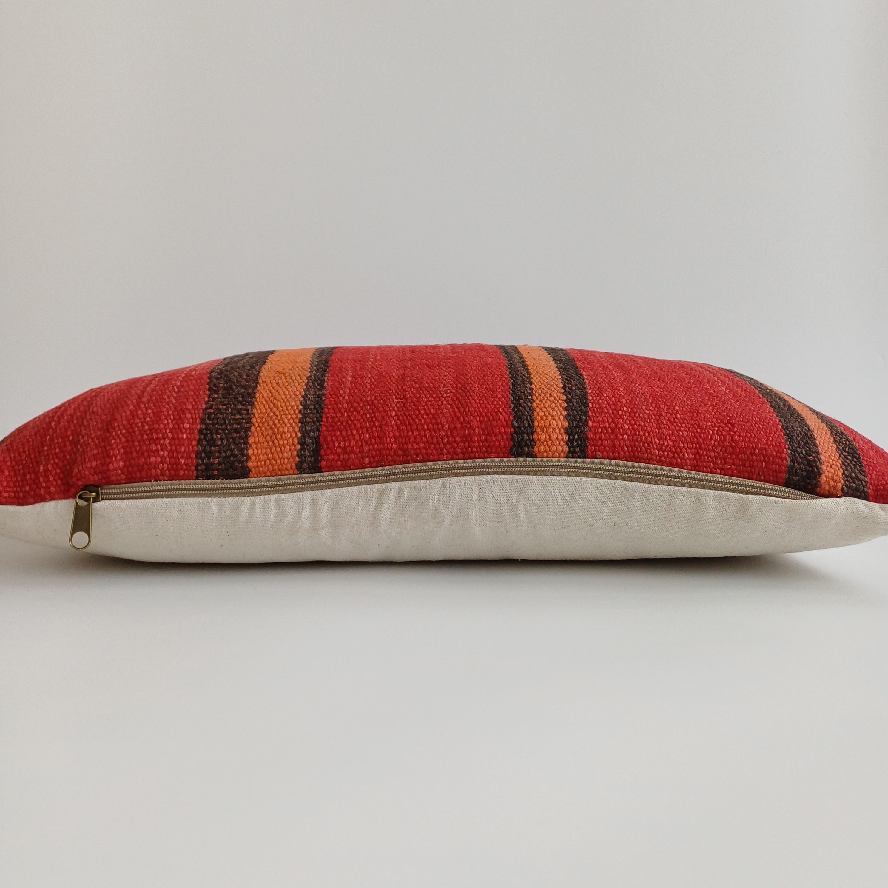 Moroccan Handmade Multicoloured Rug Cushion Cover 24''x12'' / 60x30 CM