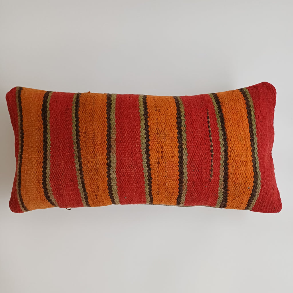 Moroccan Handmade Multicoloured Rug Cushion Cover 24''x12'' / 60x30 CM