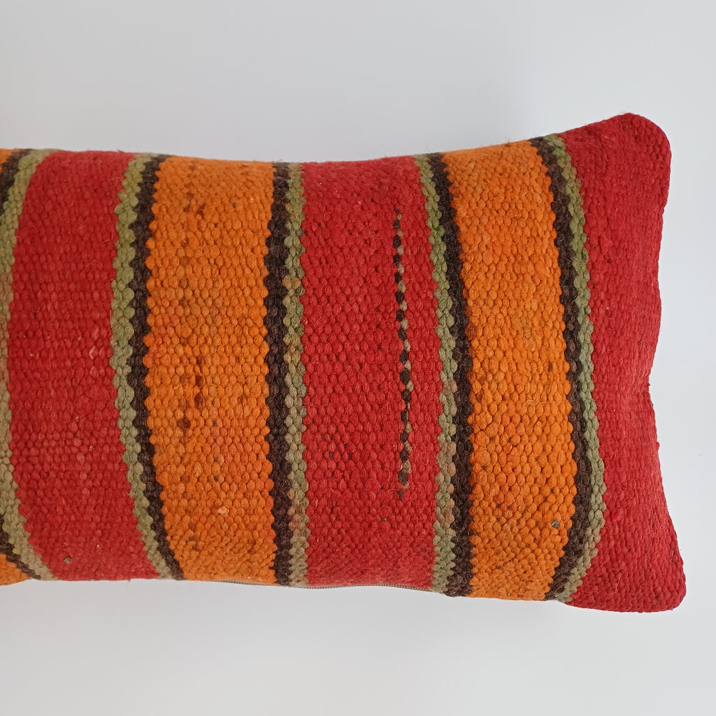 Moroccan Handmade Multicoloured Rug Cushion Cover 24''x12'' / 60x30 CM