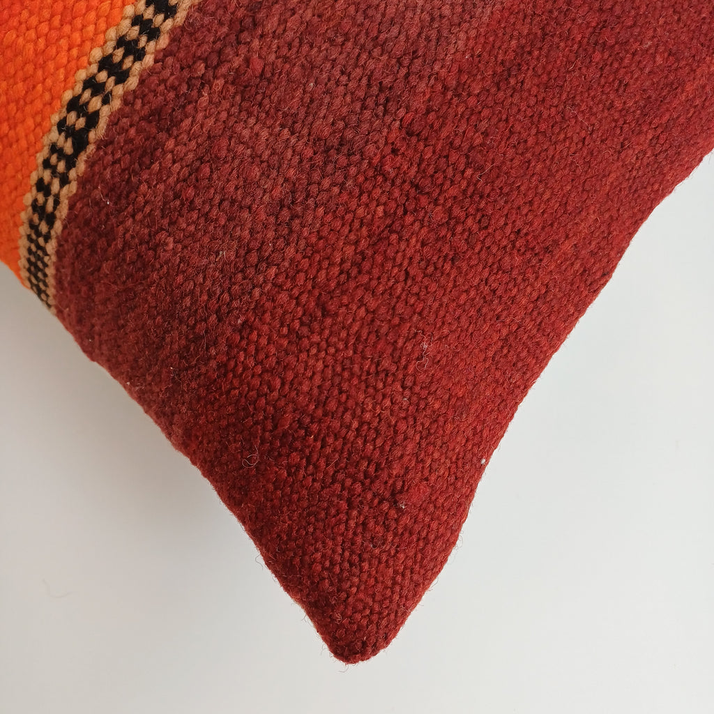 Moroccan Handmade Multicoloured Rug Cushion Cover 24''x12'' / 60x30 CM