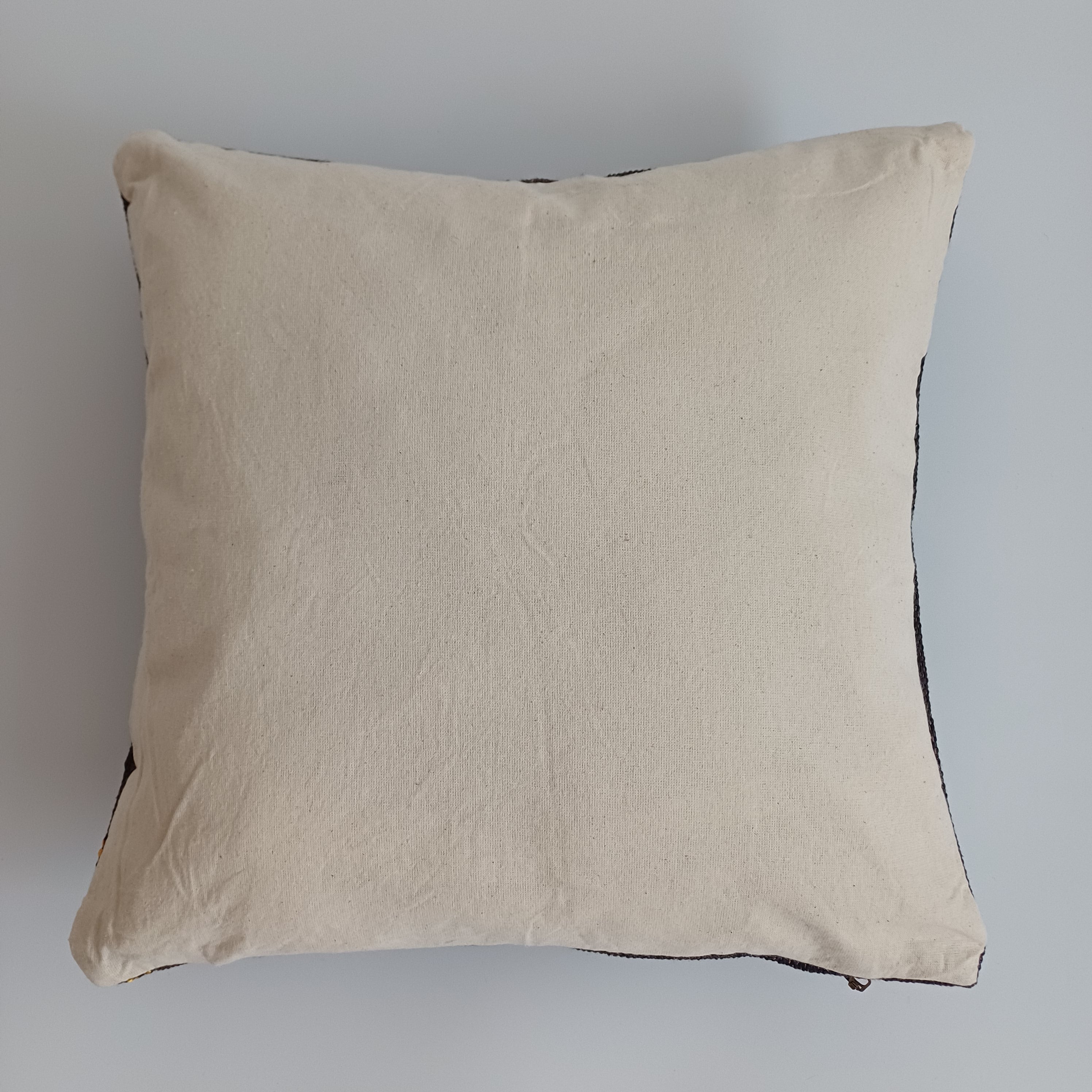 Moroccan Handmade Brown Cactus Silk Cushion Cover 16''x16'' / 40x40 CM