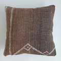 Moroccan Handmade Brown Cactus Silk Cushion Cover 16''x16'' / 40x40 CM