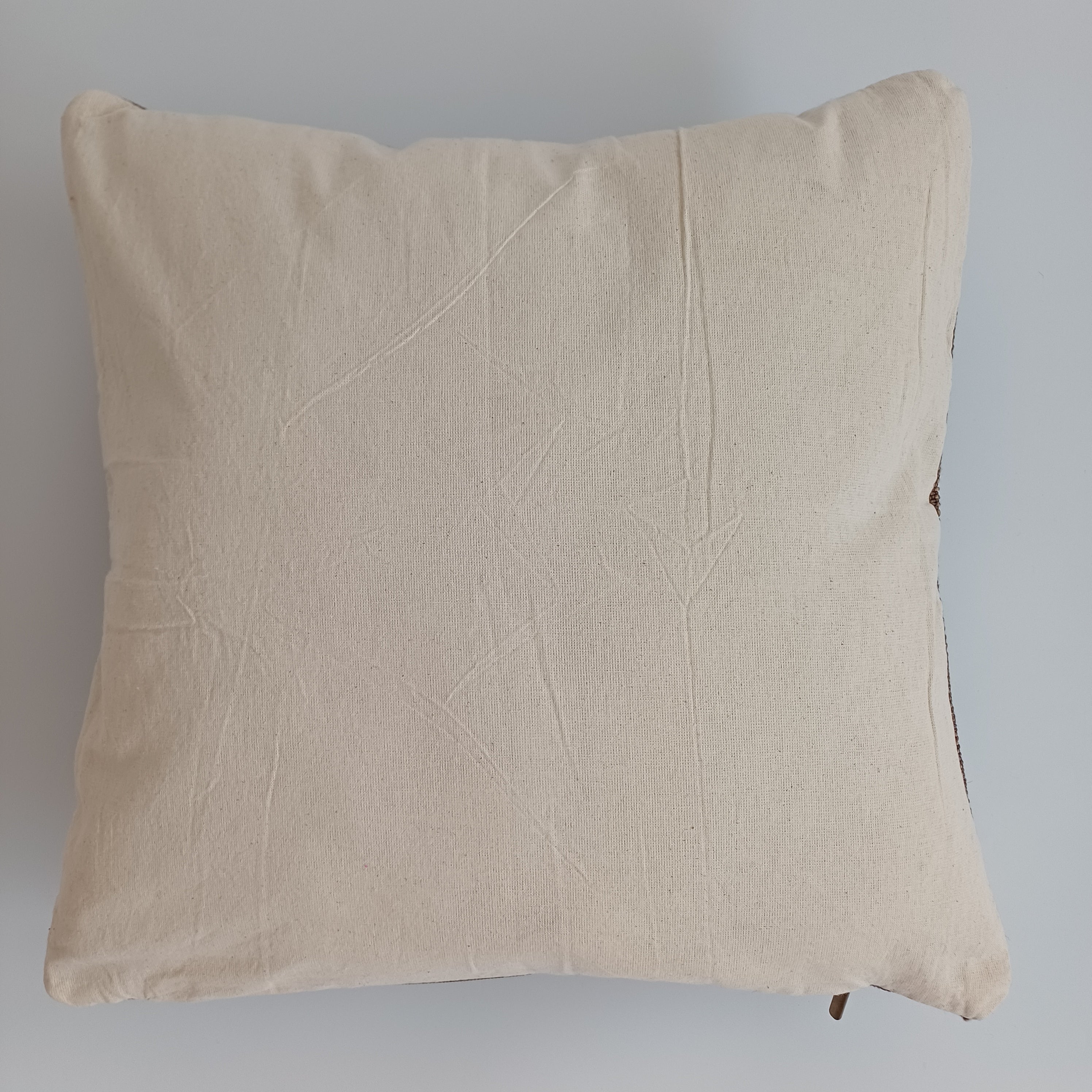 Moroccan Handmade Brown Cactus Silk Cushion Cover 16''x16'' / 40x40 CM