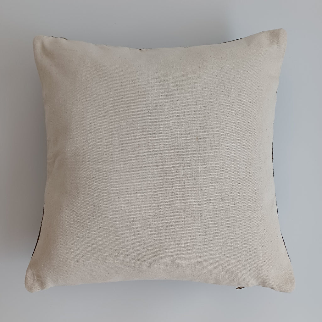 Moroccan Handmade Brown Cactus Silk Cushion Cover 16''x16'' / 40x40 CM