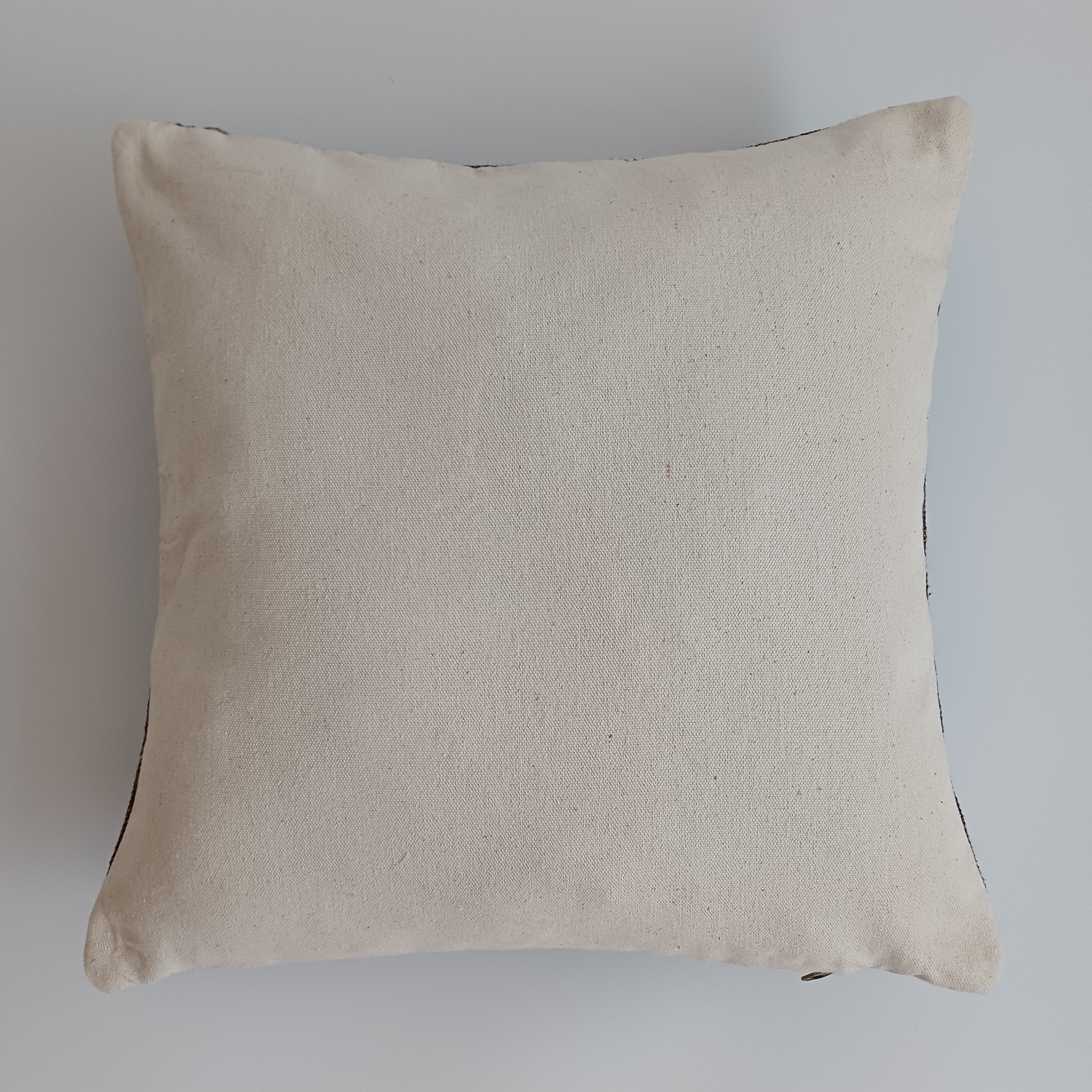 Moroccan Handmade Brown Cactus Silk Cushion Cover 16''x16'' / 40x40 CM