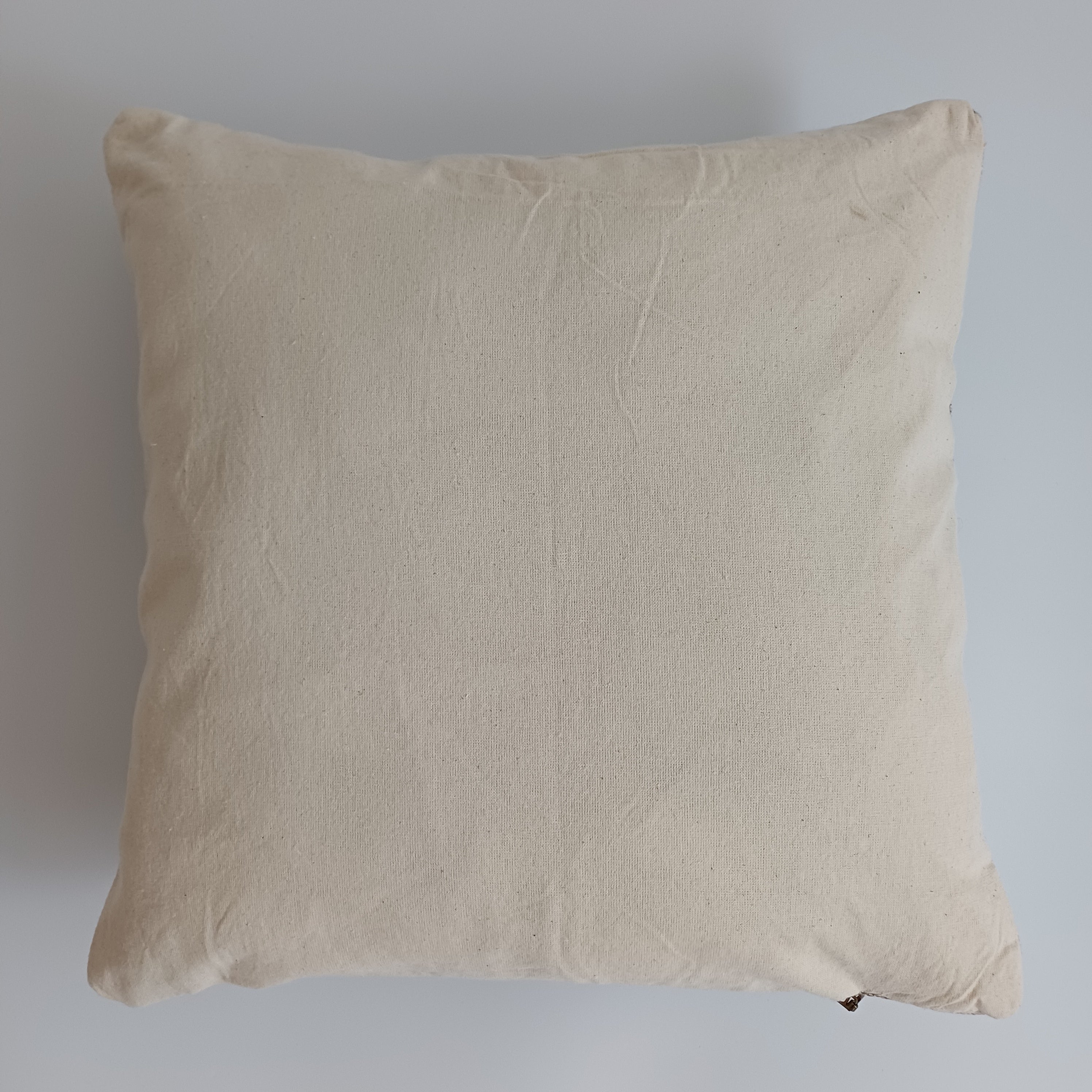 Moroccan Handmade Oatmeal Cactus Silk Cushion Cover 16''x16'' / 40x40 CM