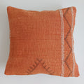Moroccan Handmade Orange Cactus Silk Cushion Cover 16''x16'' / 40x40 CM