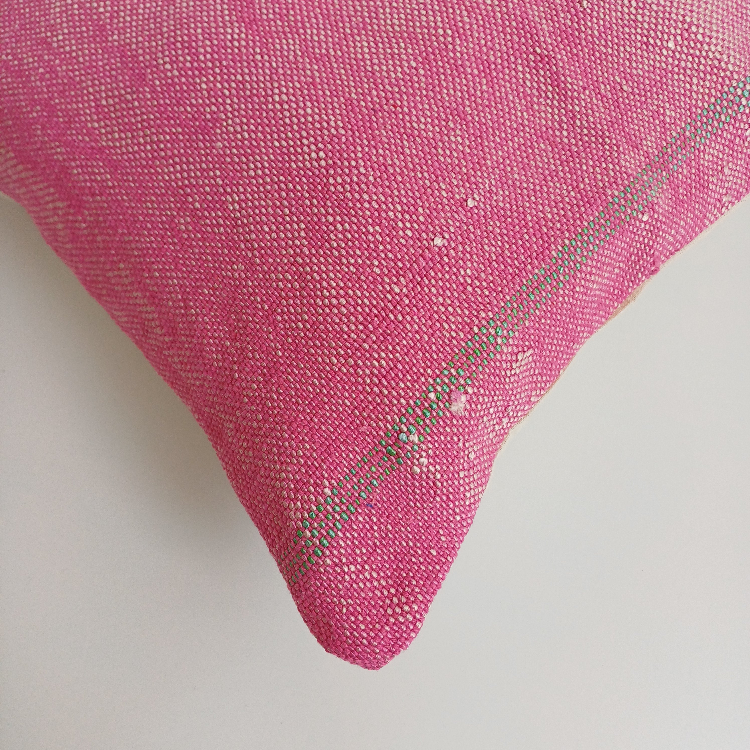 Moroccan Handmade Pink Cactus Silk Cushion Cover 16''x16'' / 40x40 CM