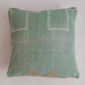 Moroccan Handmade Green Cactus Silk Cushion Cover 16''x16'' / 40x40 CM