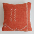 Moroccan Handmade Red Cactus Silk Cushion Cover 16''x16'' / 40x40 CM