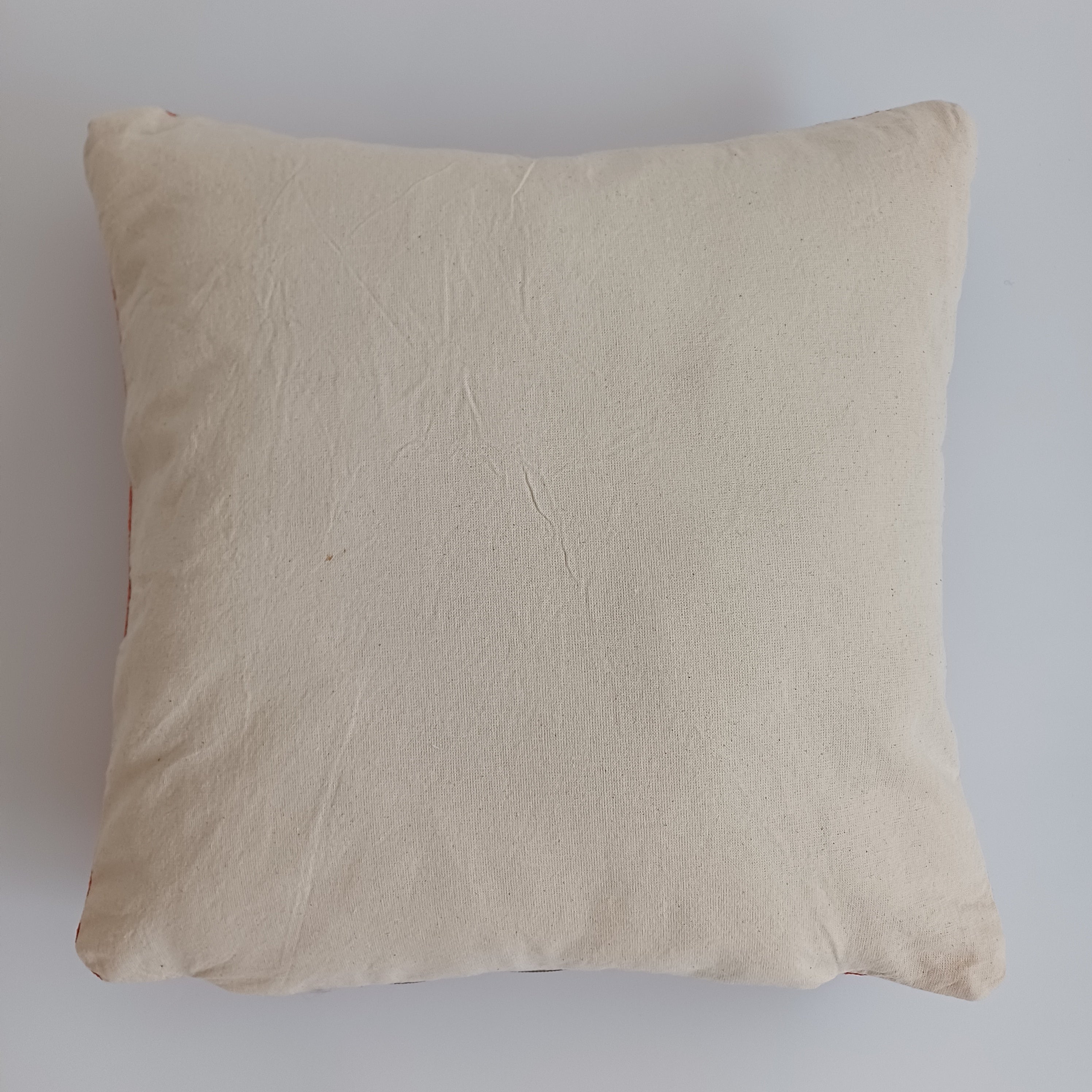 Moroccan Handmade Red Cactus Silk Cushion Cover 16''x16'' / 40x40 CM