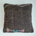 Moroccan Handmade Brown Cactus Silk Cushion Cover 16''x16'' / 40x40 CM