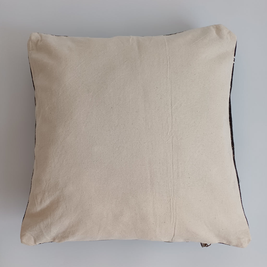 Moroccan Handmade Brown Cactus Silk Cushion Cover 16''x16'' / 40x40 CM