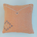 Moroccan Handmade Orange Cactus Silk Cushion Cover 16''x16'' / 40x40 CM